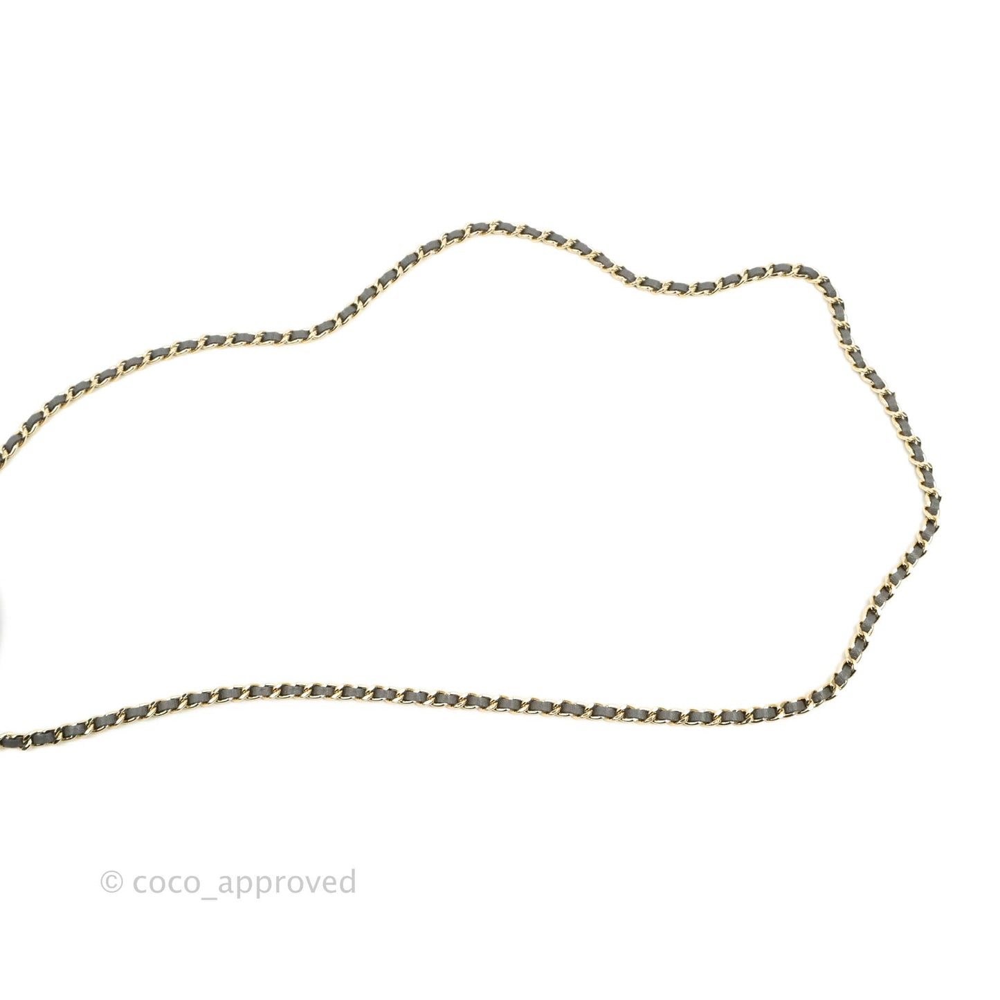 Chanel Mini Handle Clutch With Chain Grey Lambskin Gold Hardware