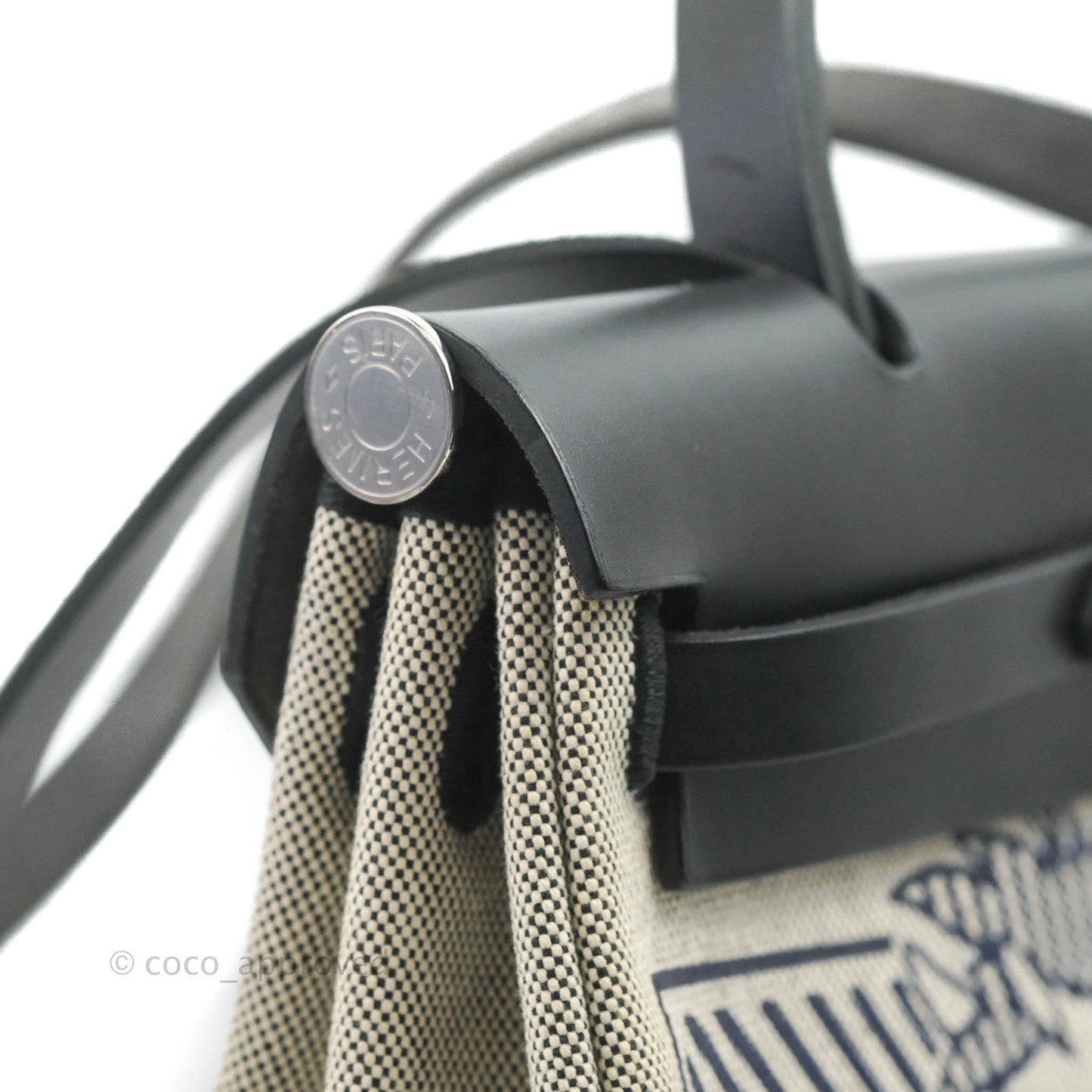 Hermès Herbag Zip 31 Black Pegasus Pop Canvas Palladium Hardware