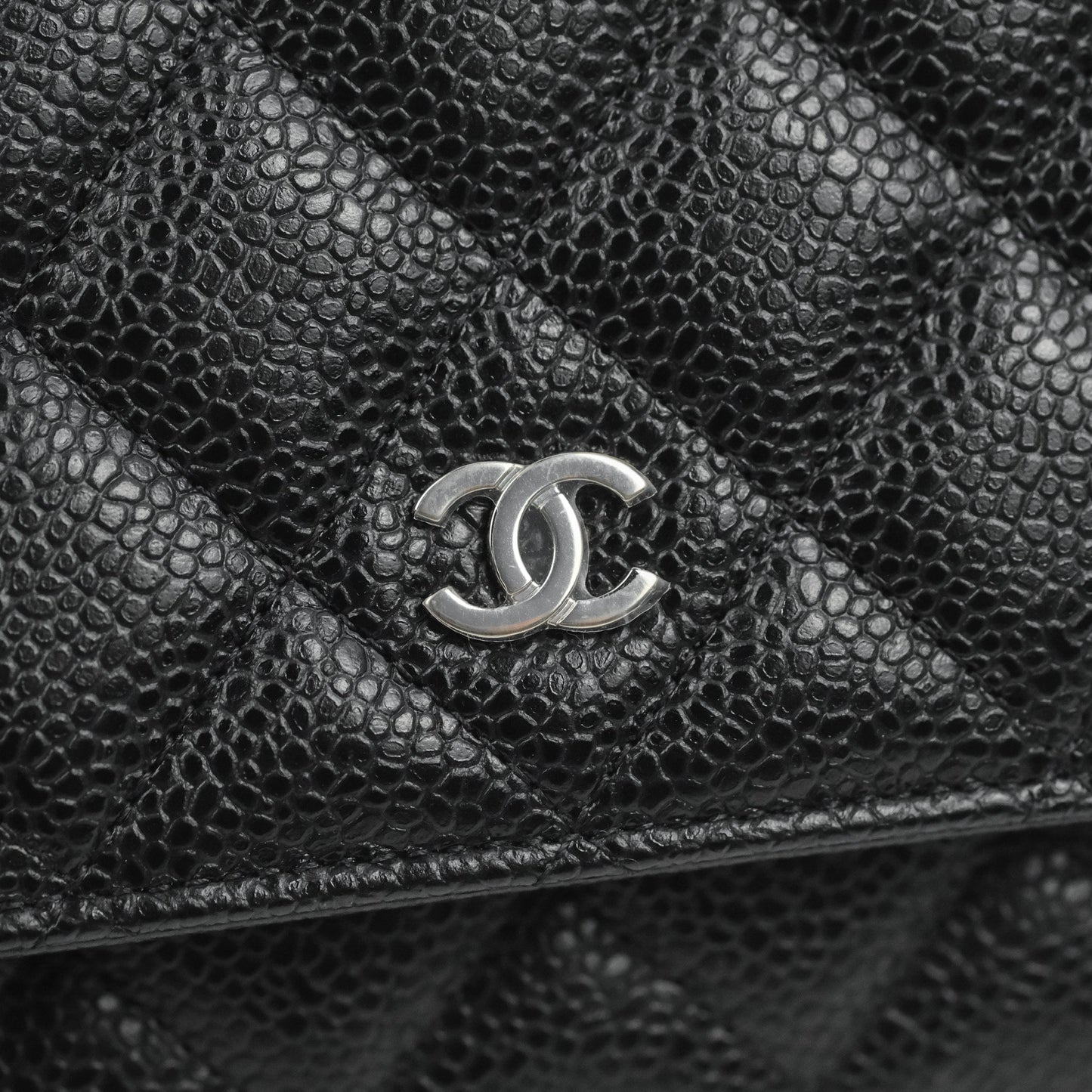 Chanel Quilted Classic WOC Black Caviar Silver Hardware