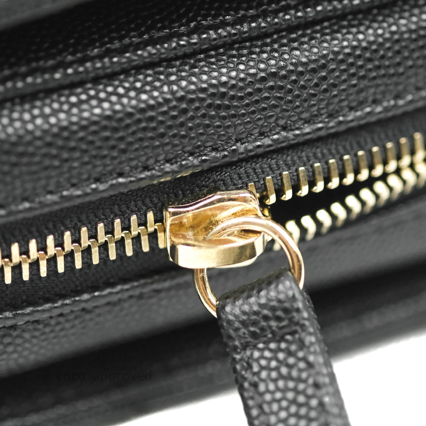 Chanel Quilted Like The Wallet Medium Flap Black Caviar Gold Hardware 22C