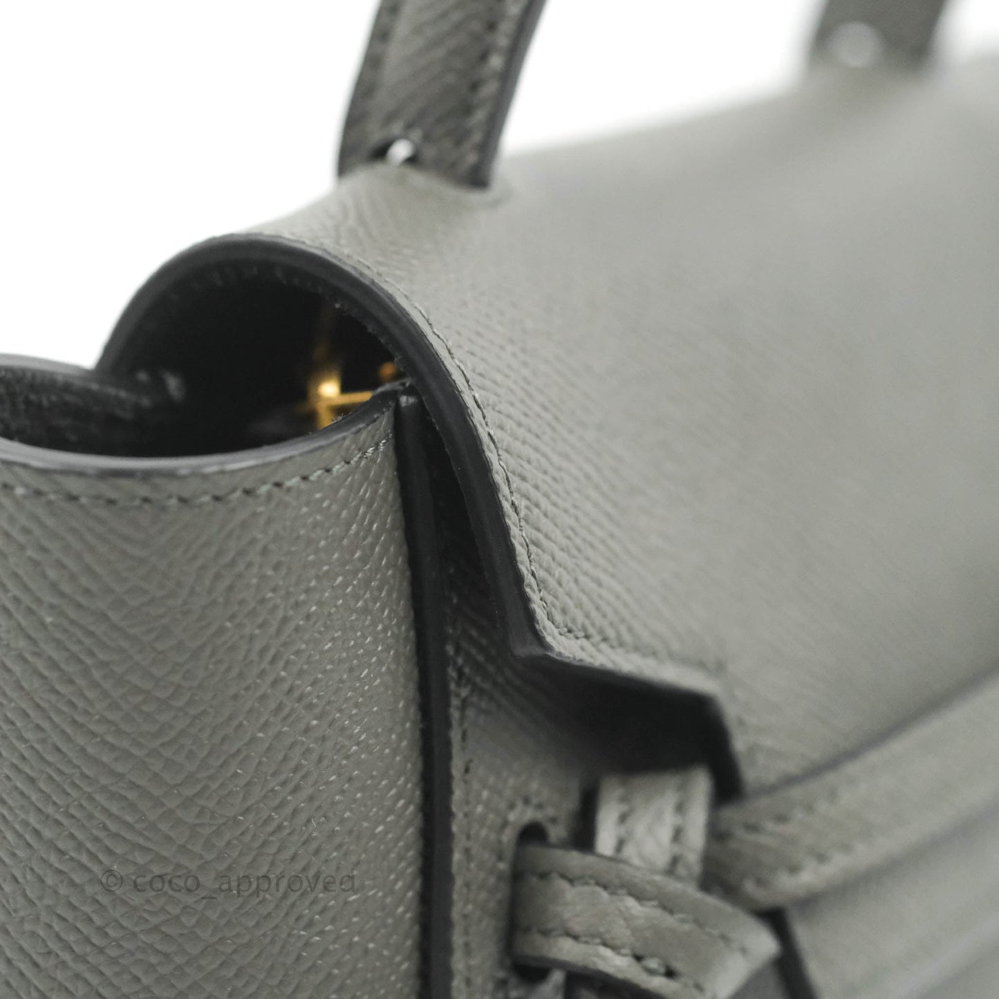 Celine Pico Belt Bag Grey Grained Calfskin Gold Hardware