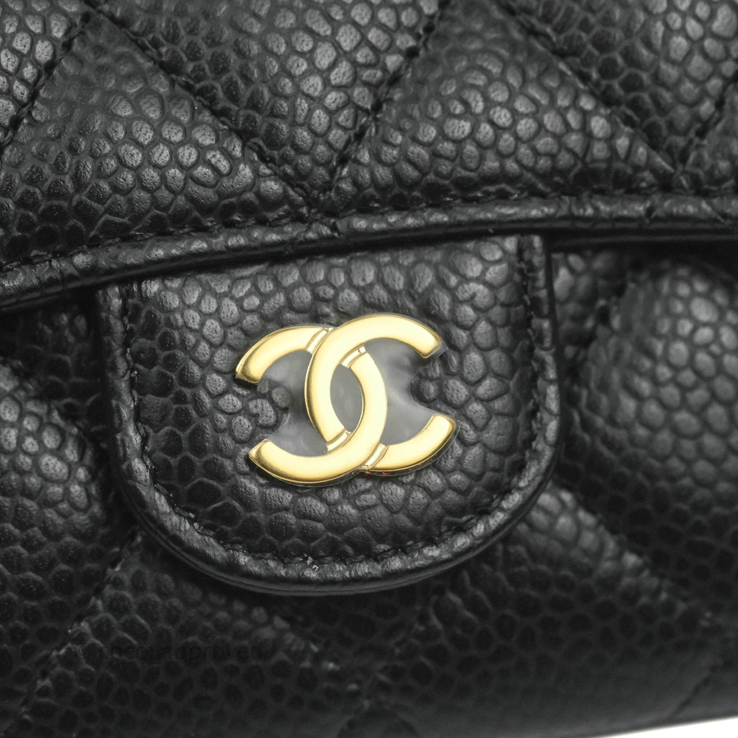 Chanel Quilted Flap Card Holder Black Caviar Gold Hardware