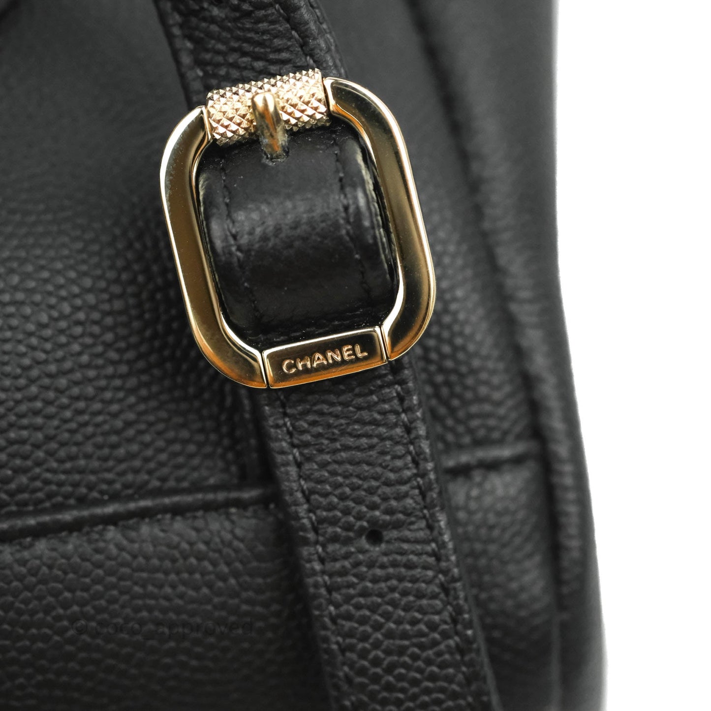 Chanel Quilted Business Affinity Backpack Black Caviar Gold Hardware
