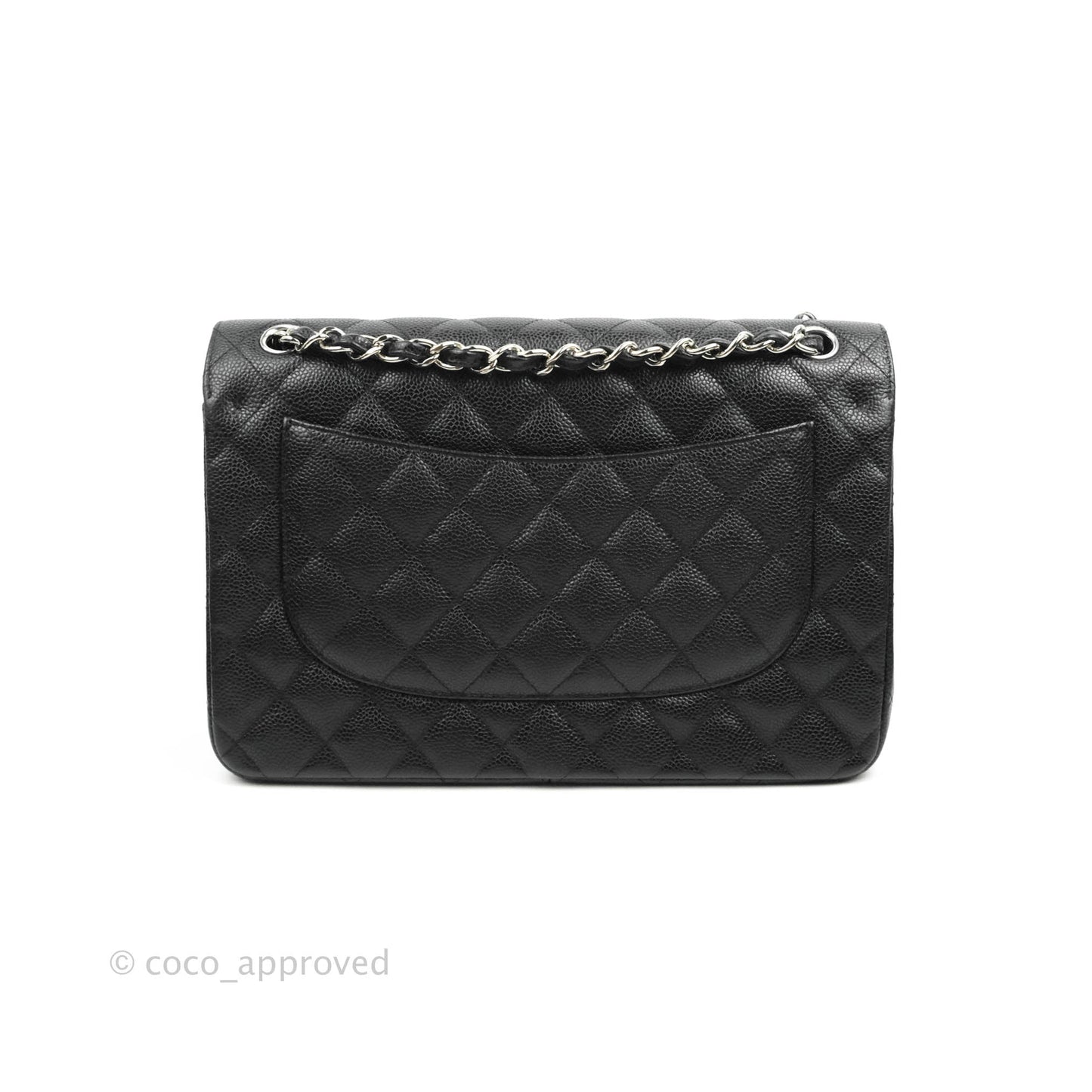 Chanel Jumbo Double Flap Black Caviar Silver Hardware⁣⁣