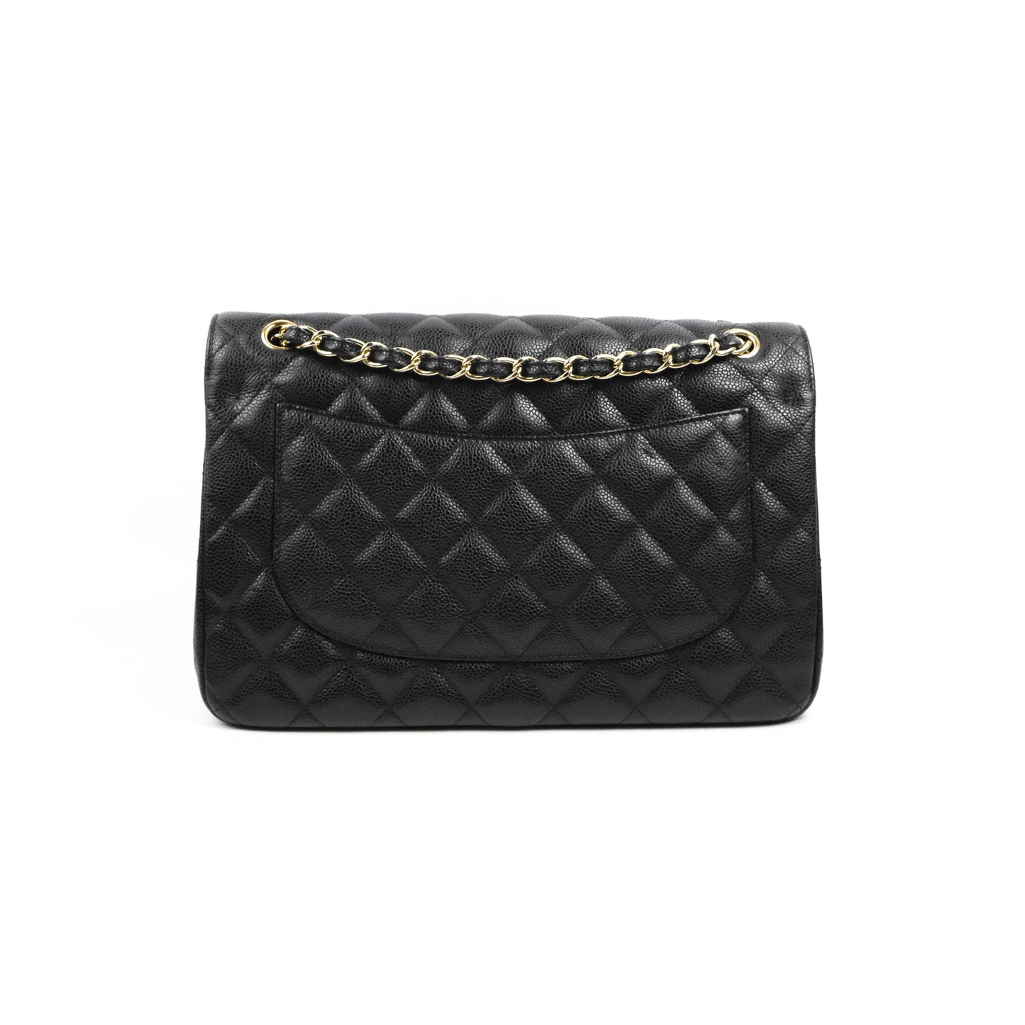 Chanel Jumbo Double Flap Black Caviar Gold Hardware⁣⁣