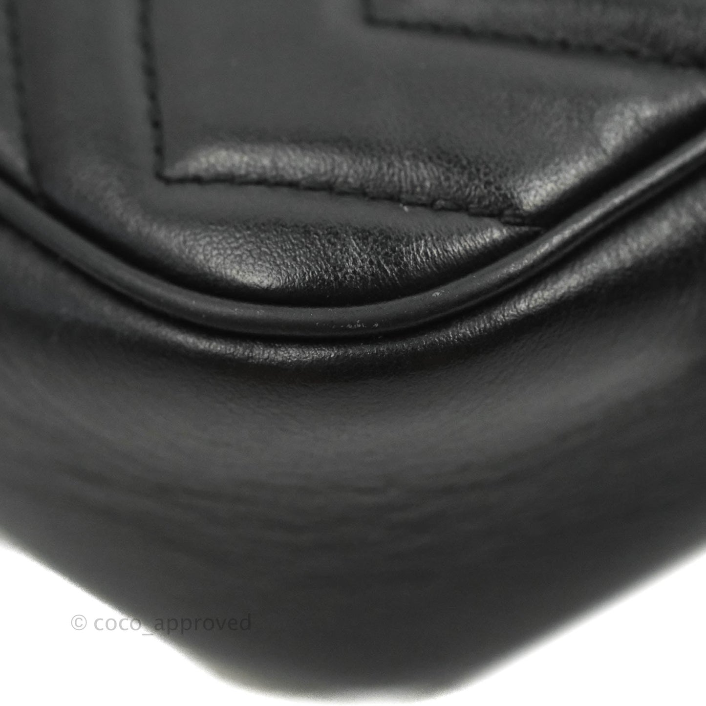 Gucci Mini Matelasse GG Marmont Camera Bag Black Calfskin Gold Hardware