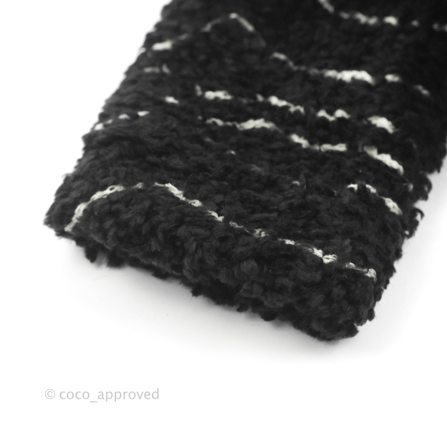 Chanel Fuzzy Alpaca Zip-Up Jacket in Black Size 34