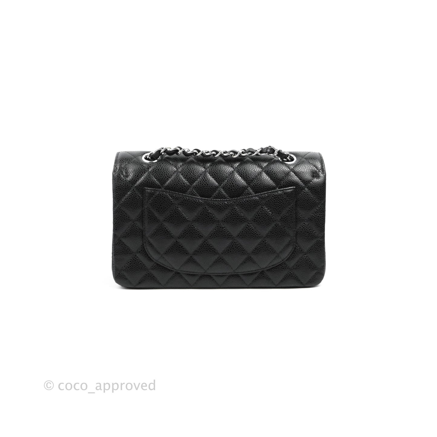 Chanel Small Classic Quilted Flap Black Caviar Silver Hardware