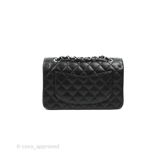 Chanel Small Classic Quilted Flap Black Caviar Silver Hardware