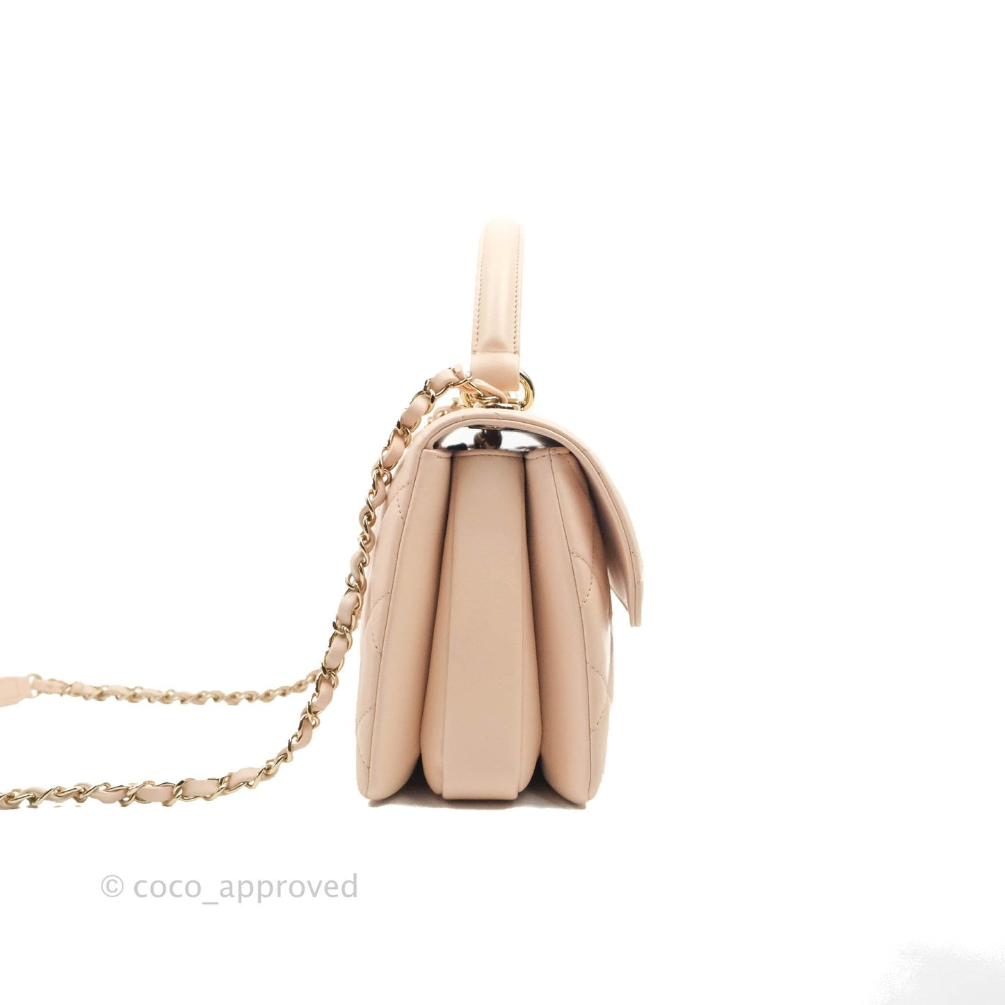 Chanel Trendy CC Small Light Beige Pink Lambskin Gold Hardware