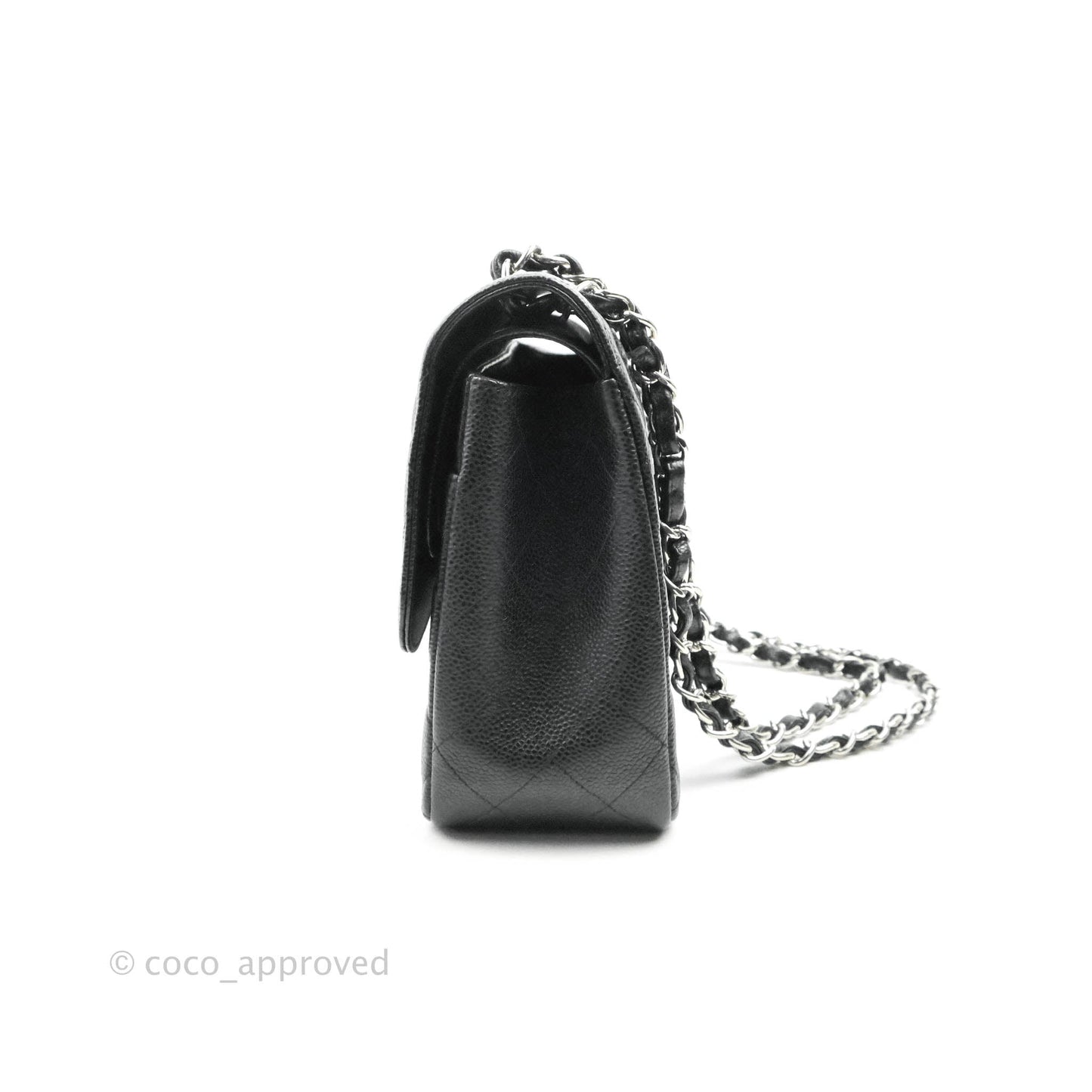 Chanel Jumbo Double Flap Black Caviar Silver Hardware⁣⁣