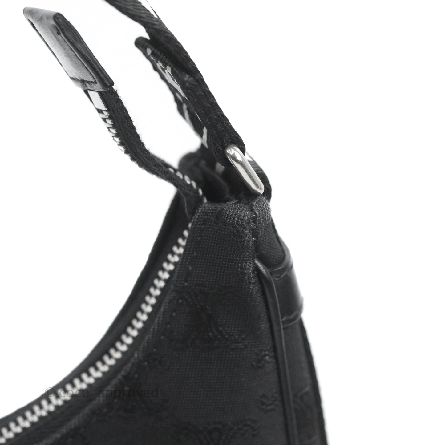 Celine Medium Ava Bag with Celine Strap Black Triomphe Jacquard Calfskin