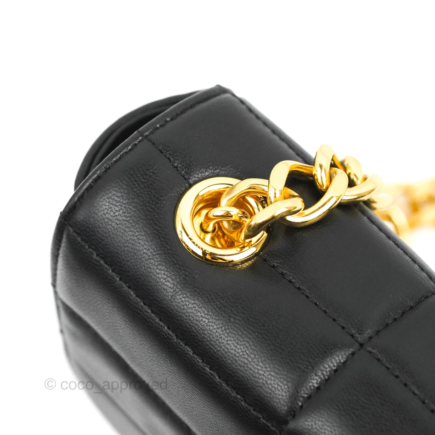 Celine Monochrome Quilted Goatskin Matelasse Black Gold Hardware