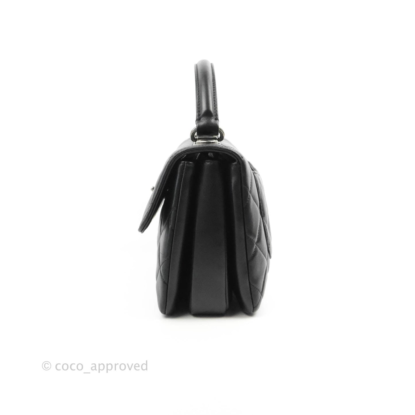 Chanel Small Trendy CC Black Lambskin Ruthenium Hardware