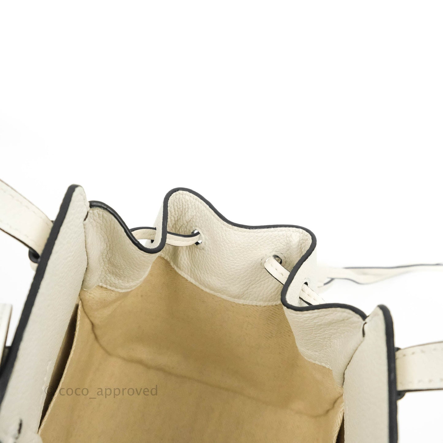 Loewe Mini Hammock Drawstring White Calfskin