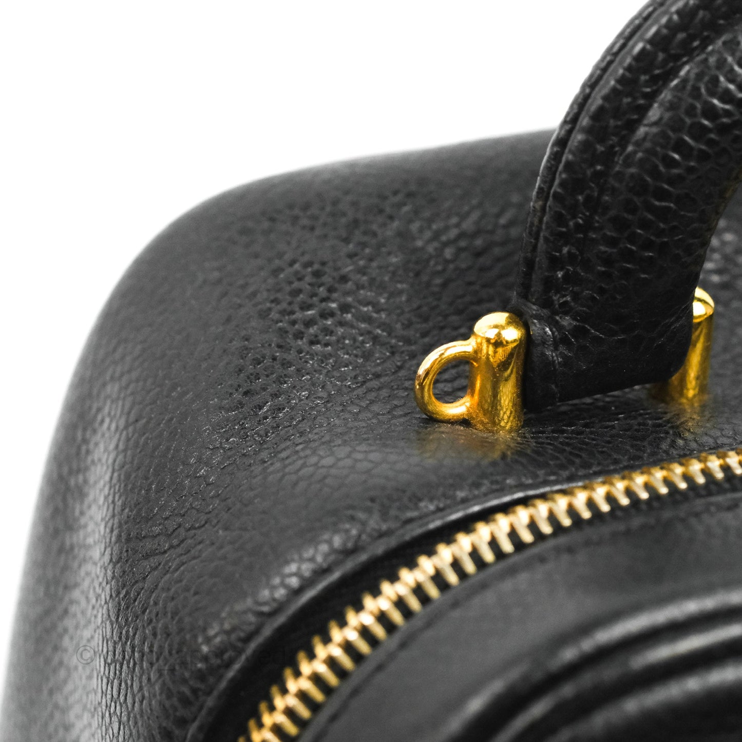Chanel Vintage Timeless CC Vanity Black Caviar Gold Hardware