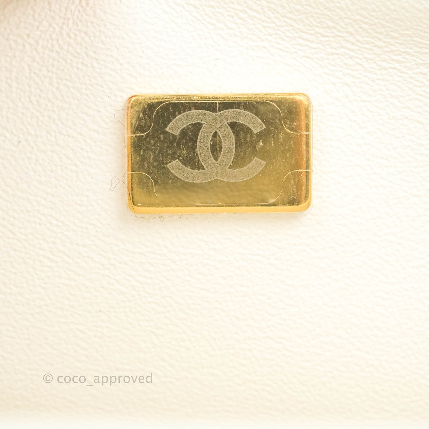 Chanel Mini Reissue 224 White Aged Calfskin Aged Gold Hardware