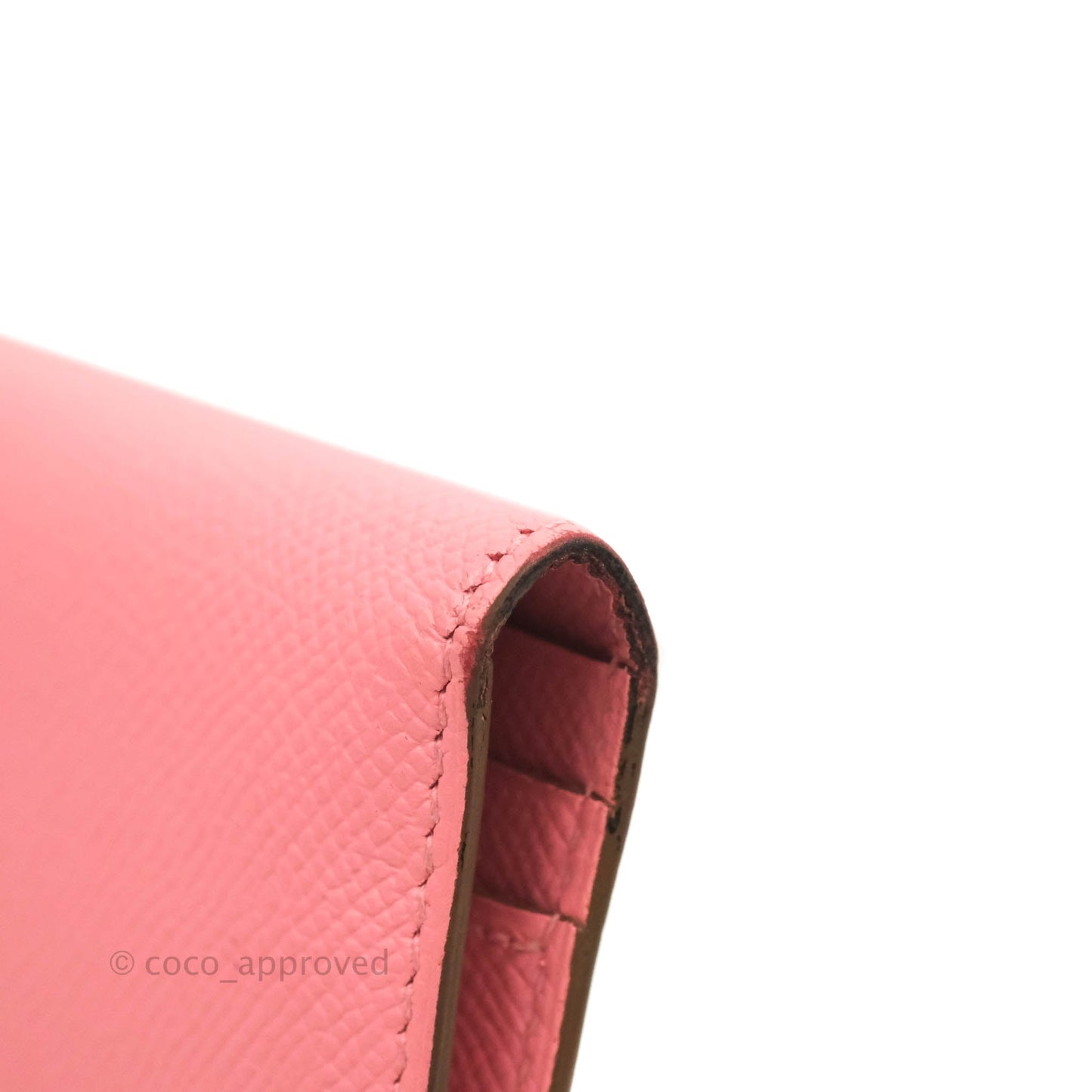 Hermès Bearn Wallet Epsom Pink Palladium Hardware