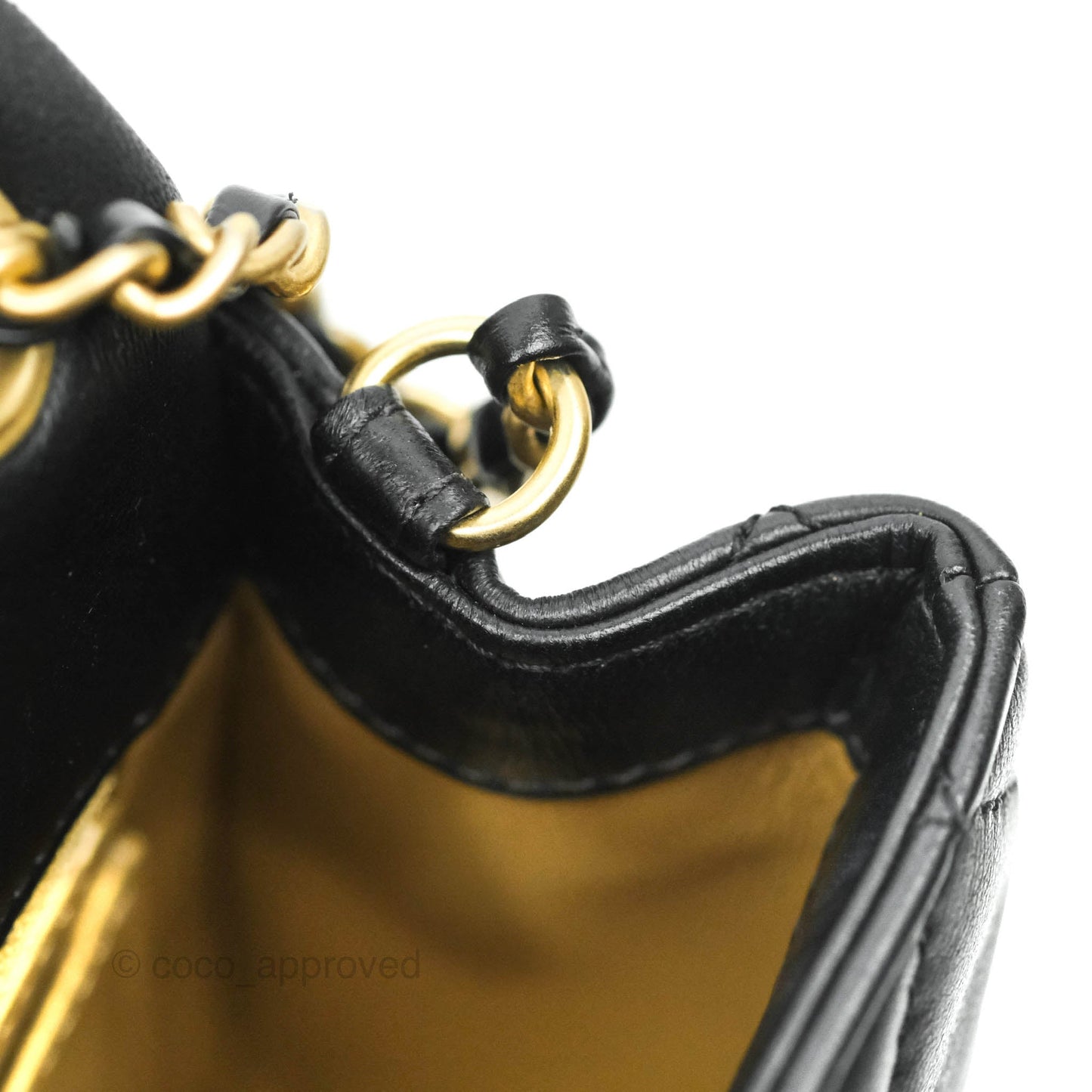 Chanel Quilted Mini Rectangular Pearl Crush Black Lambskin Gold Hardware
