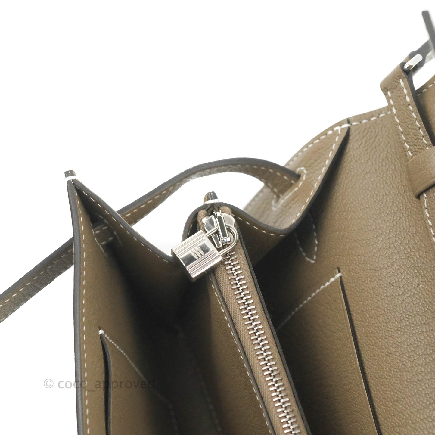 Hermès Kelly To Go Wallet Etoupe Chevre Mysore Palladium Hardware