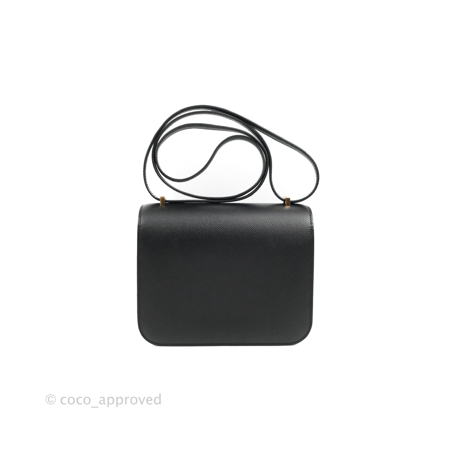 Hermès Constance Mini 18cm Black Epsom Rose Gold Hardware