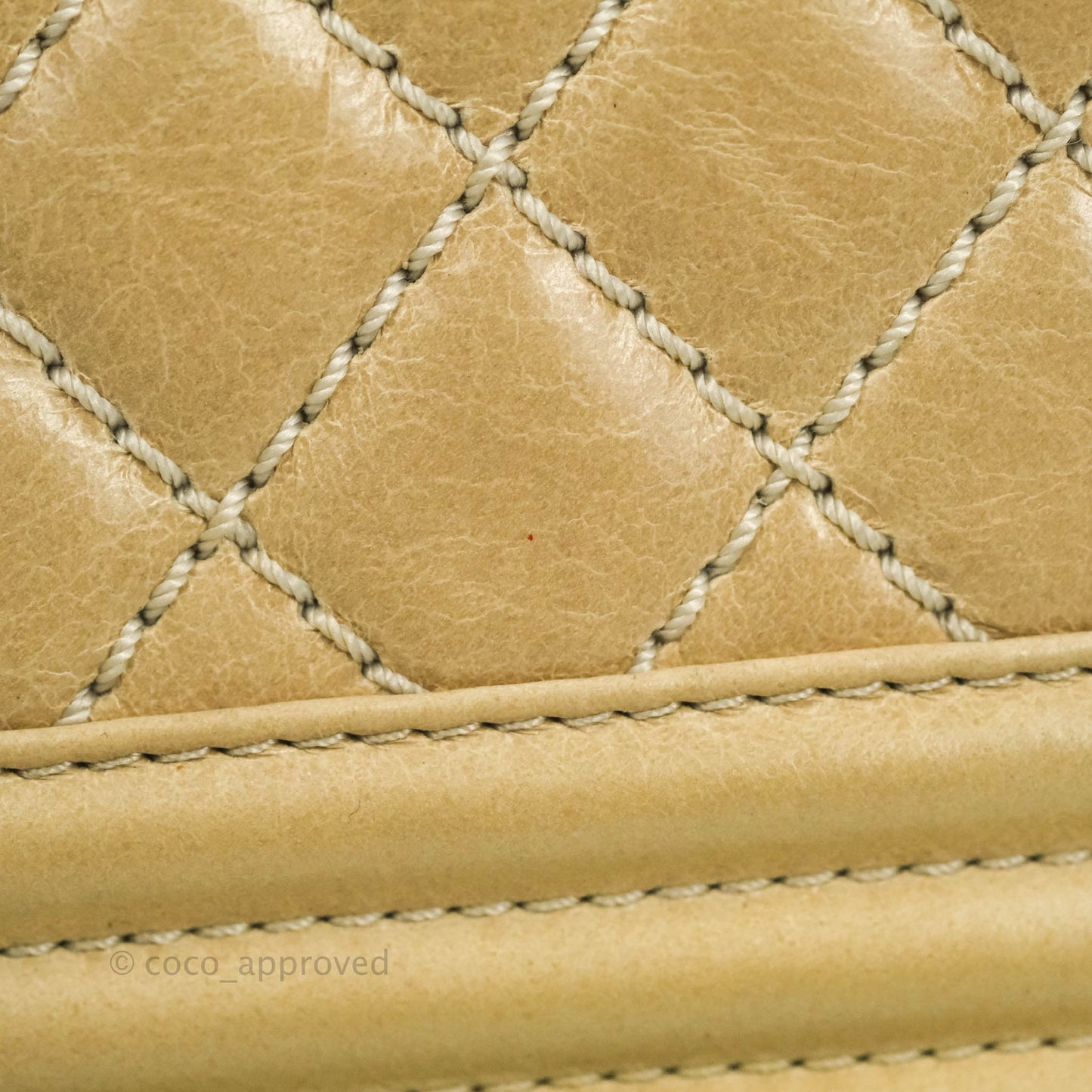 Chanel Quilted Large Boy Beige Aged Calfskin Aged Gold Hardware