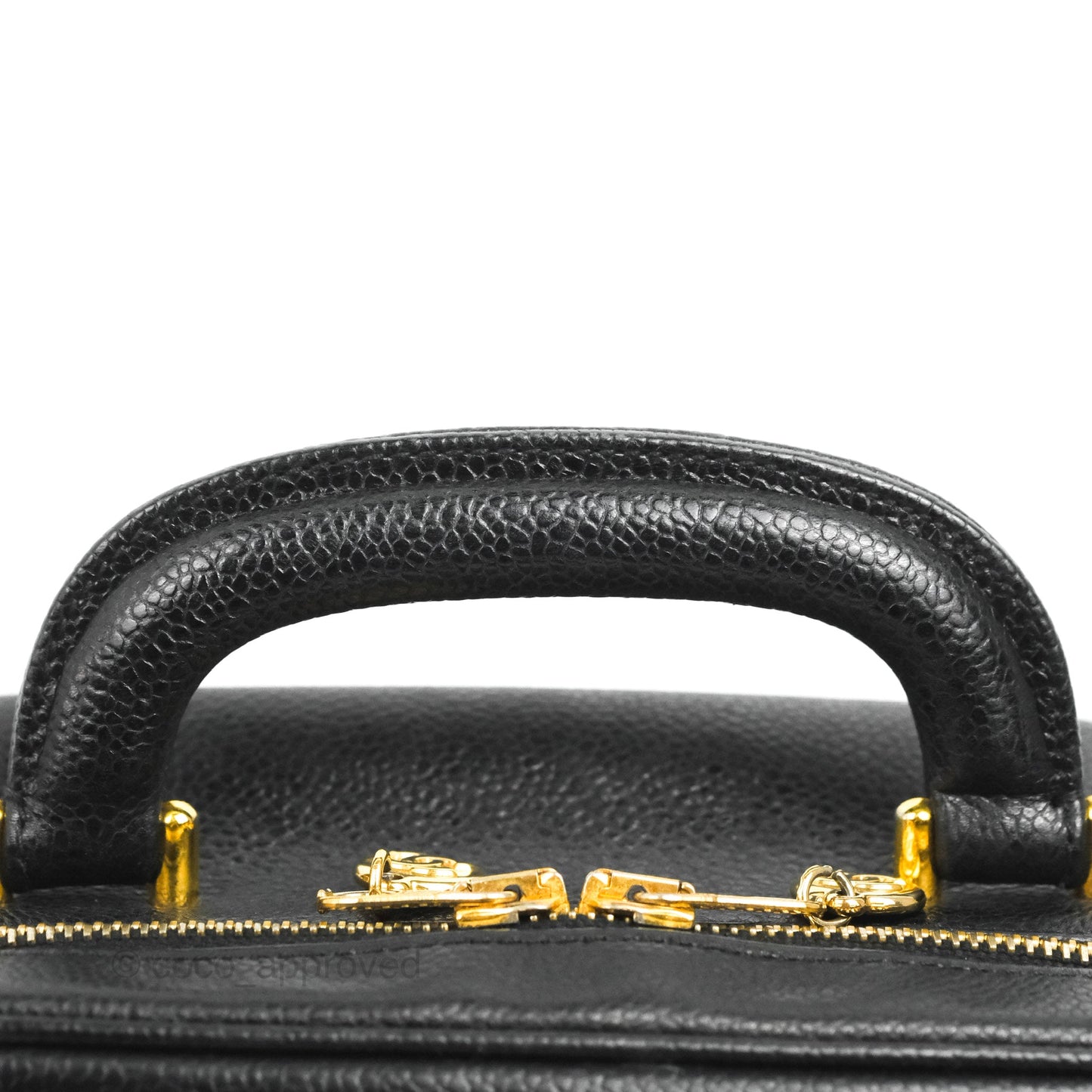 Chanel Vintage Timeless CC Vanity Black Caviar Gold Hardware