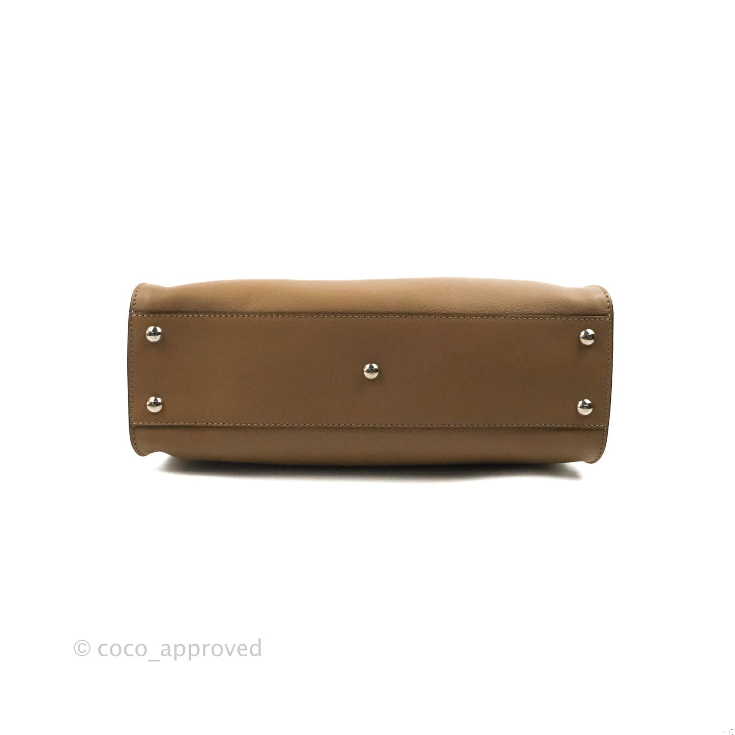 Fendi Peekaboo Medium Light Brown Silver Hardware