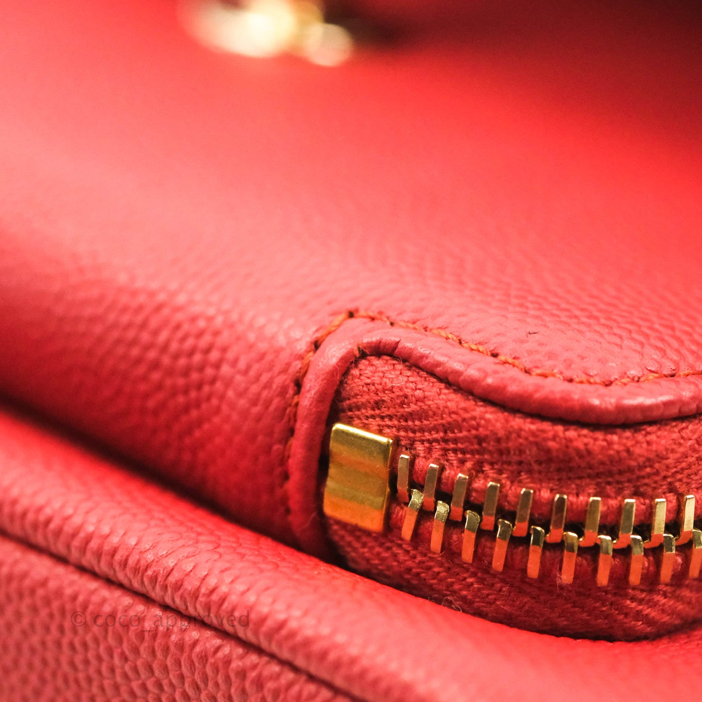 Chanel Quilted Small Business Affinity Flap Red Caviar Gold Hardware