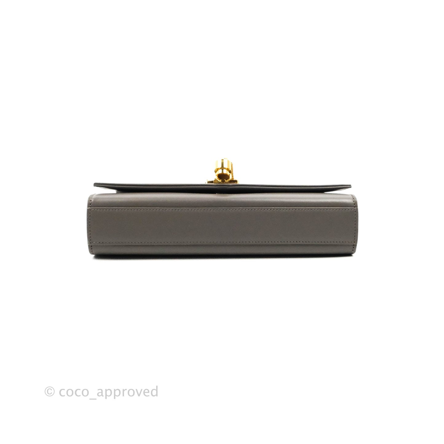 Saint Laurent Medium Kate Tassel Chain Bag Earth Grey Smooth Calfskin Gold Hardware