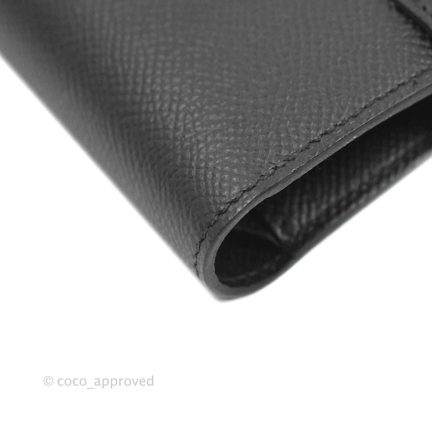 Hermès Small Kelly Wallet Black Epsom Palladium Hardware