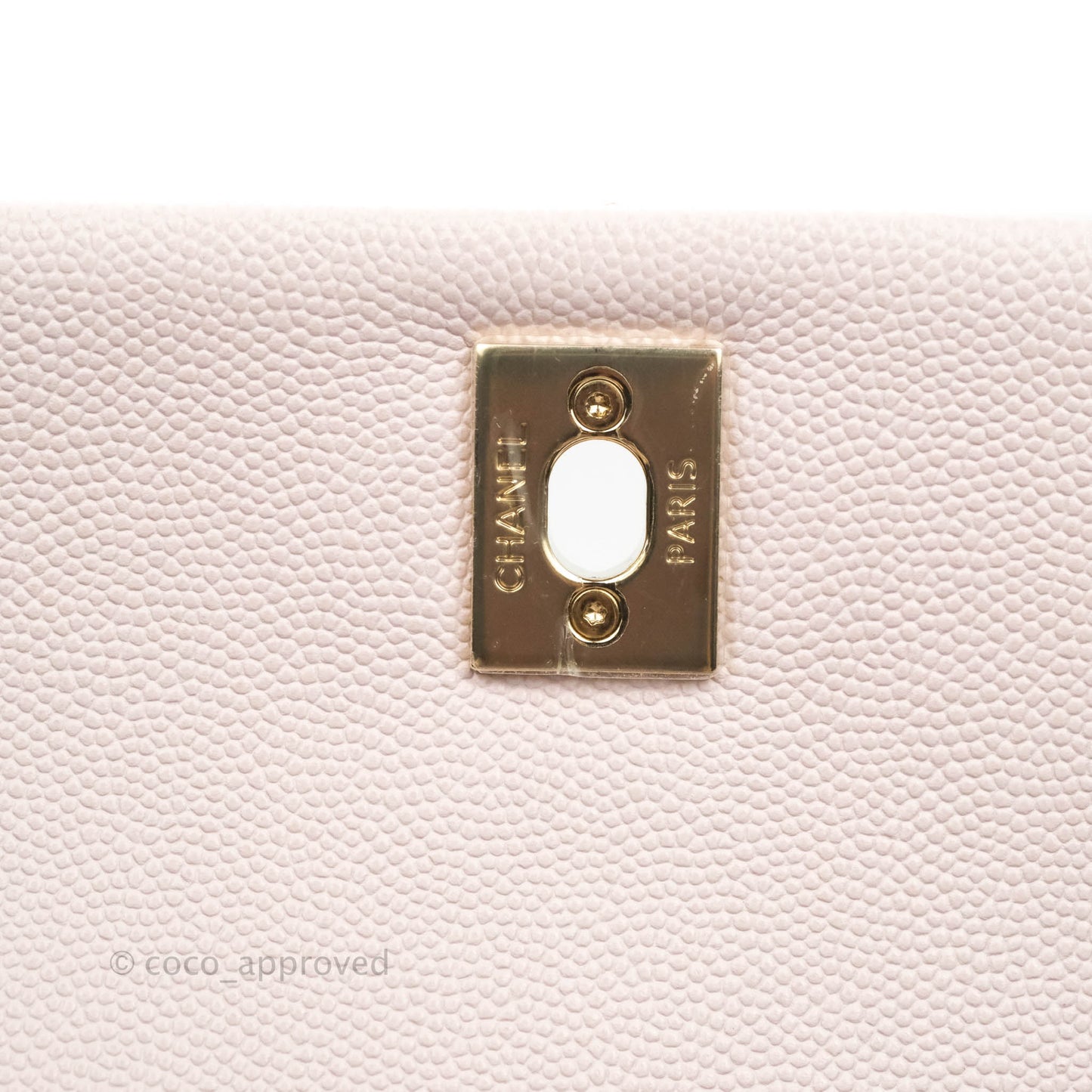 Chanel Small Coco Handle Light Lilac Pink Caviar Gold Hardware 20A