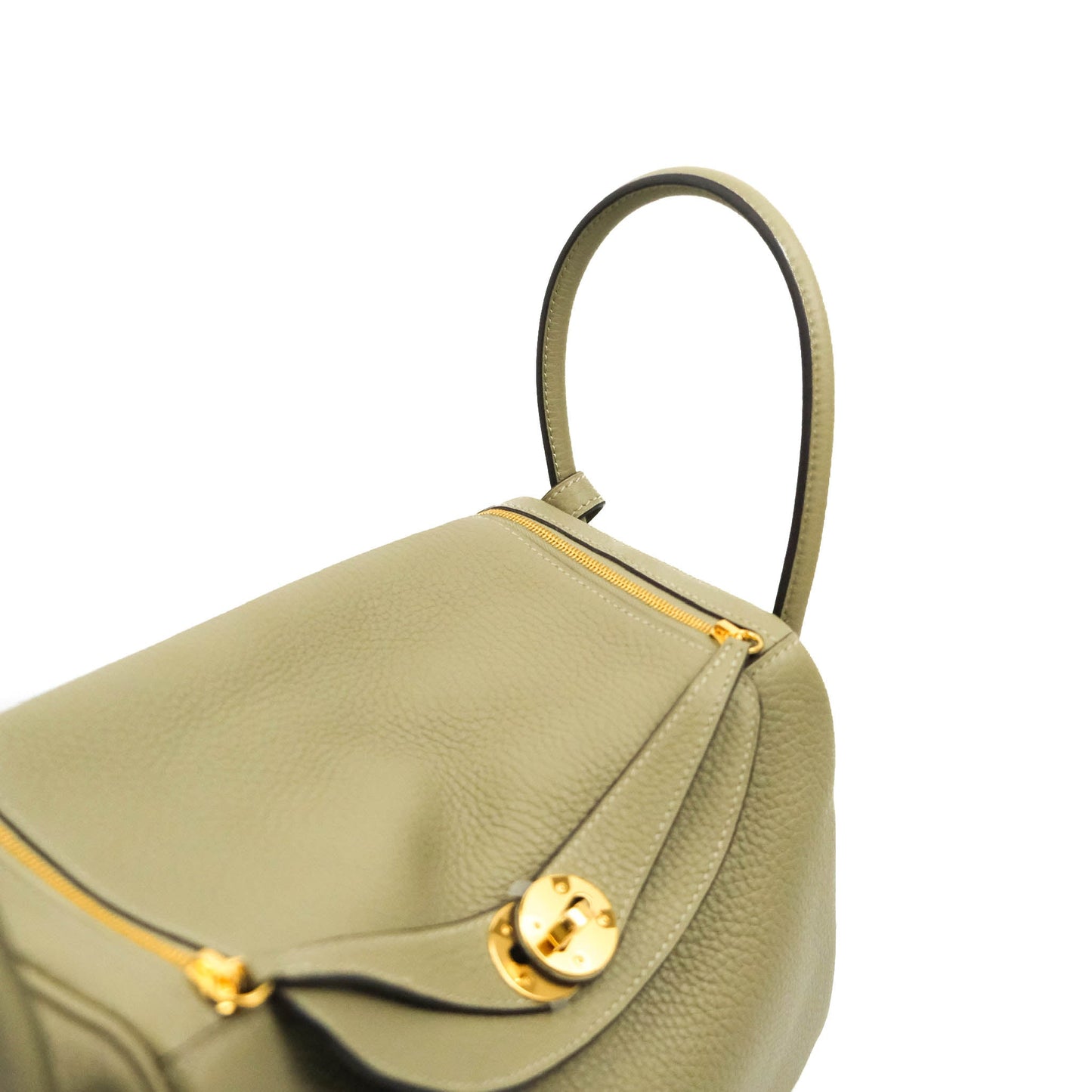 Hermès Lindy 26 Taurillon Clemence Sauge Gold Hardware