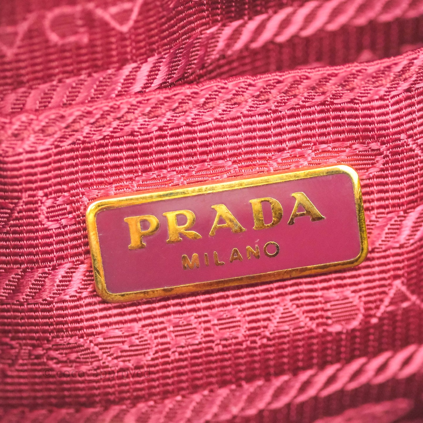 Prada Saffiano Mini Camera Bag in Red Gold Hardware