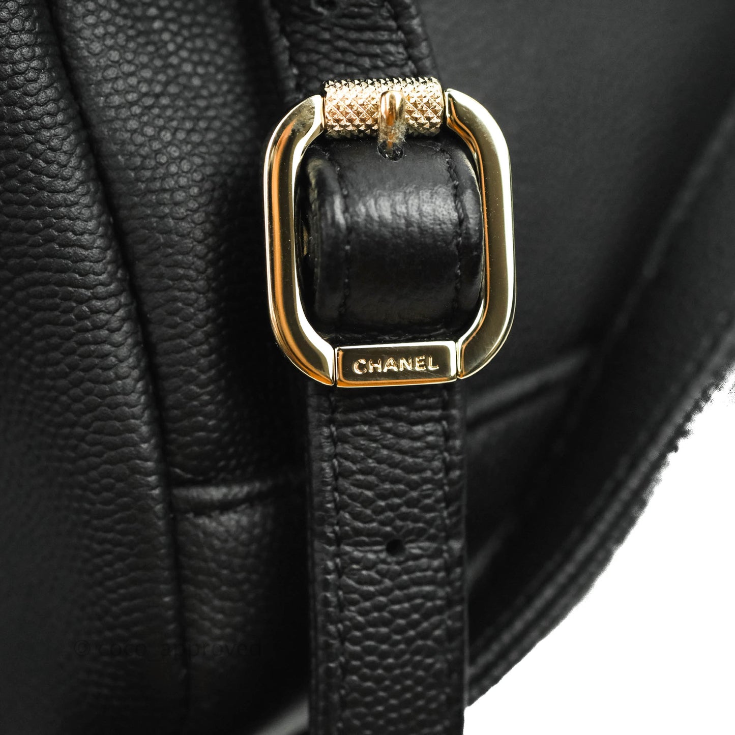 Chanel Quilted Business Affinity Backpack Black Caviar Gold Hardware