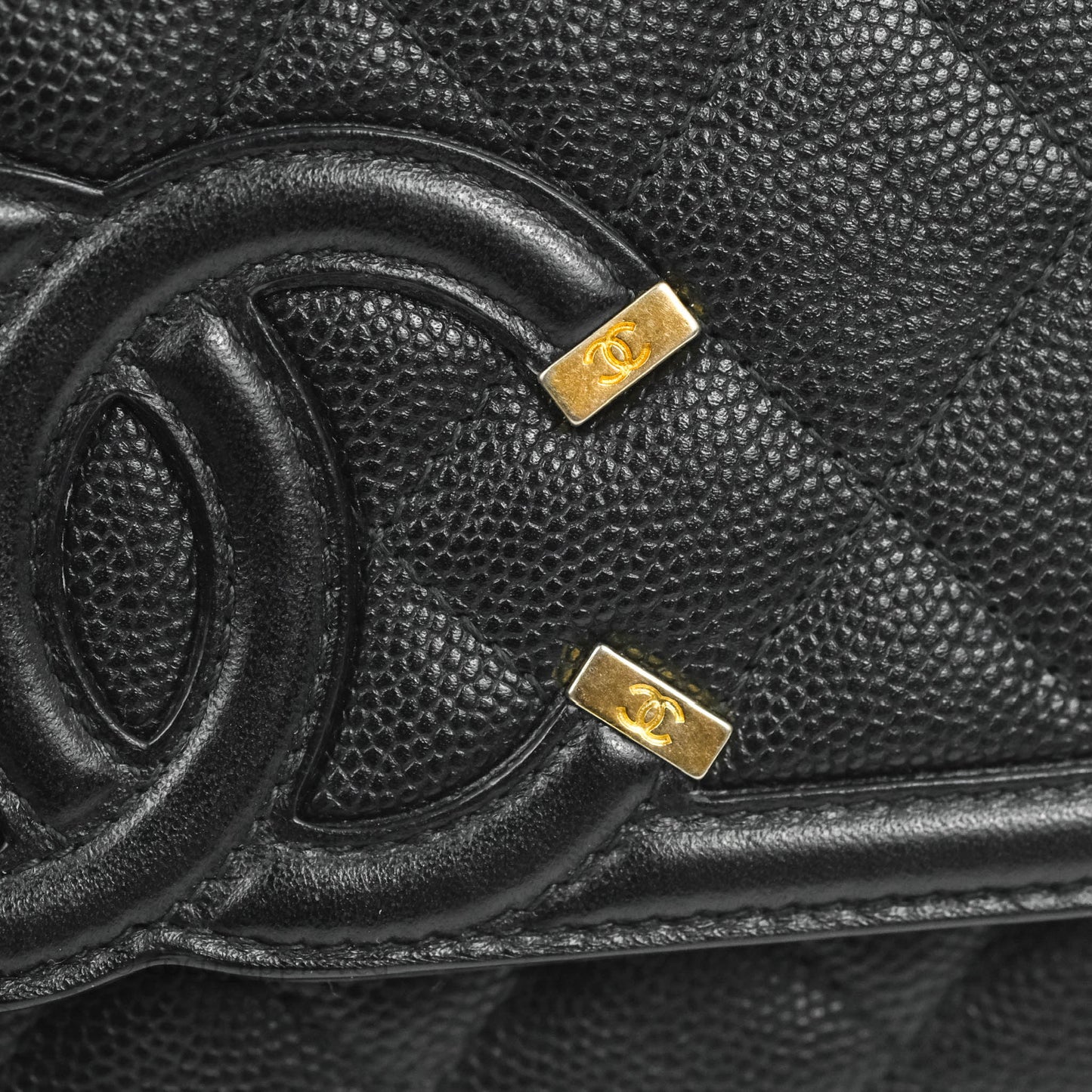 Chanel Filigree Wallet on Chain WOC Black Caviar Gold Hardware