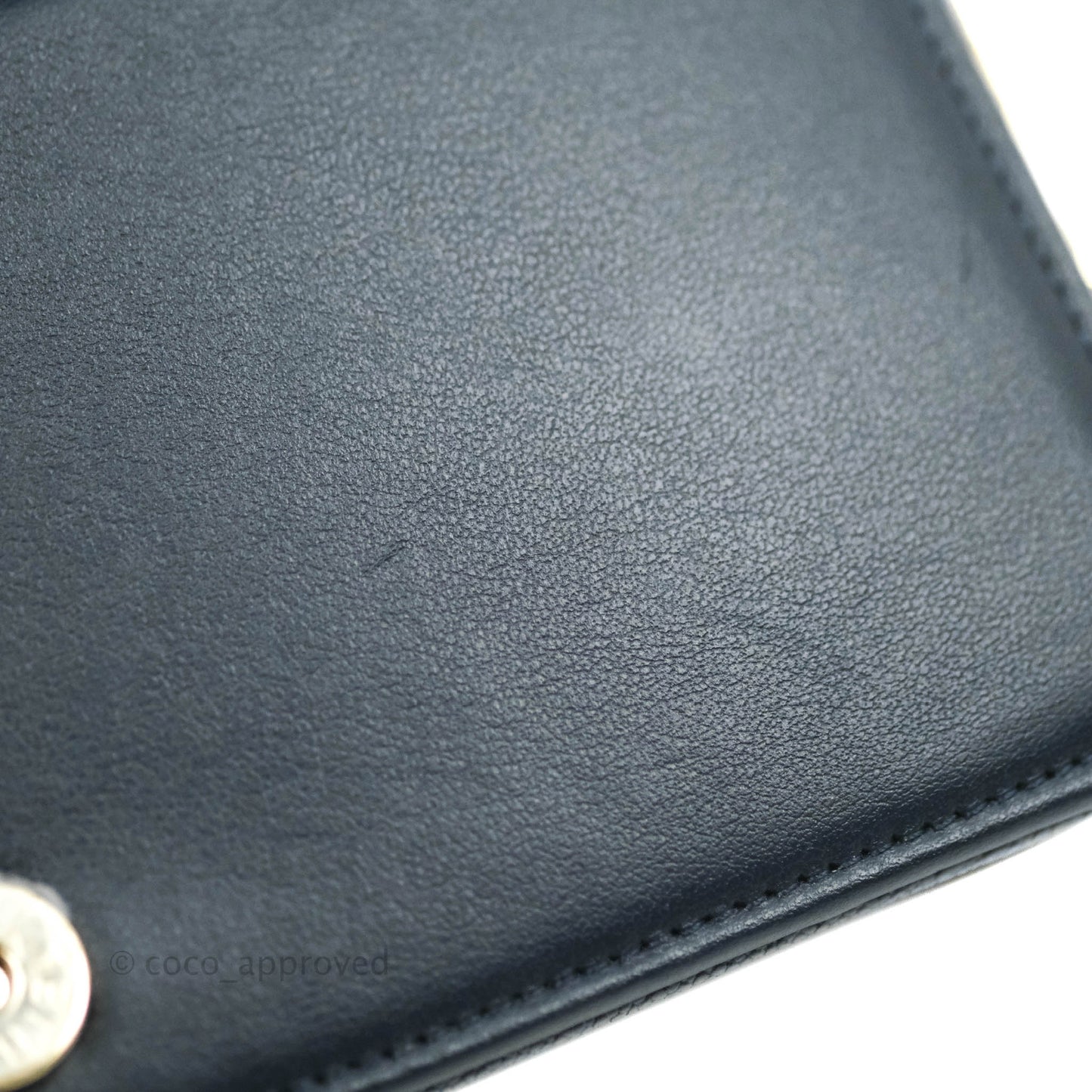 Chanel Quilted Boy Wallet on Chain WOC Navy Caviar Gold Hardware