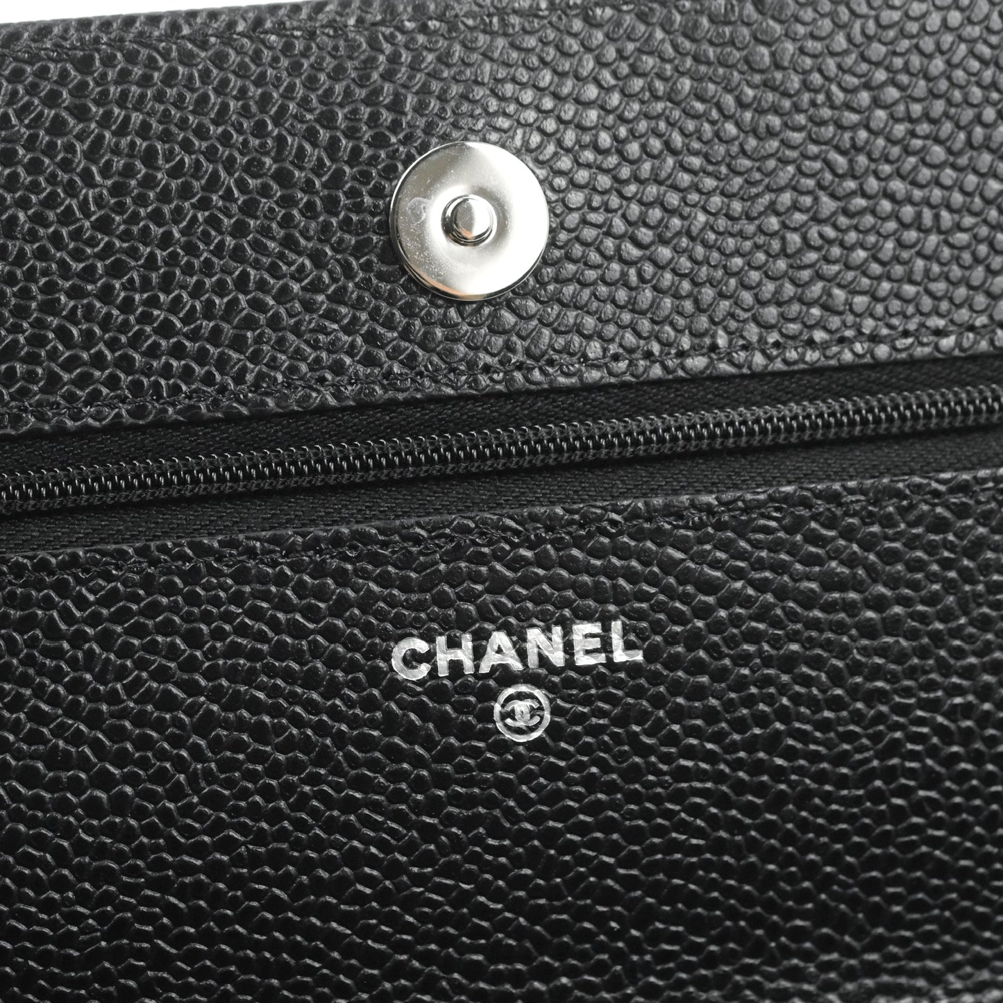 Chanel Quilted Classic WOC Black Caviar Silver Hardware