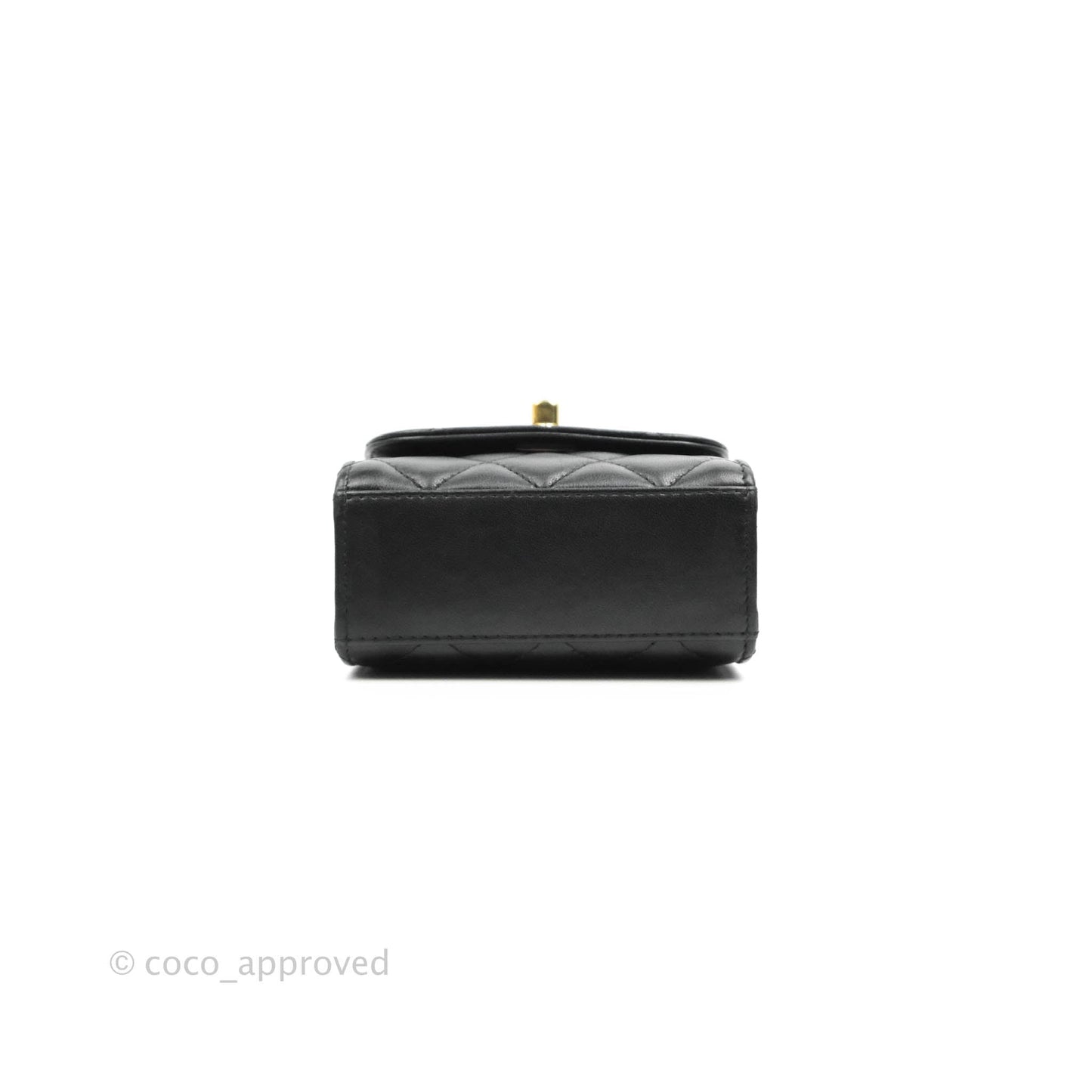 Chanel Mini Quilted Trendy CC Clutch With Chain Black Lambskin Gold Hardware