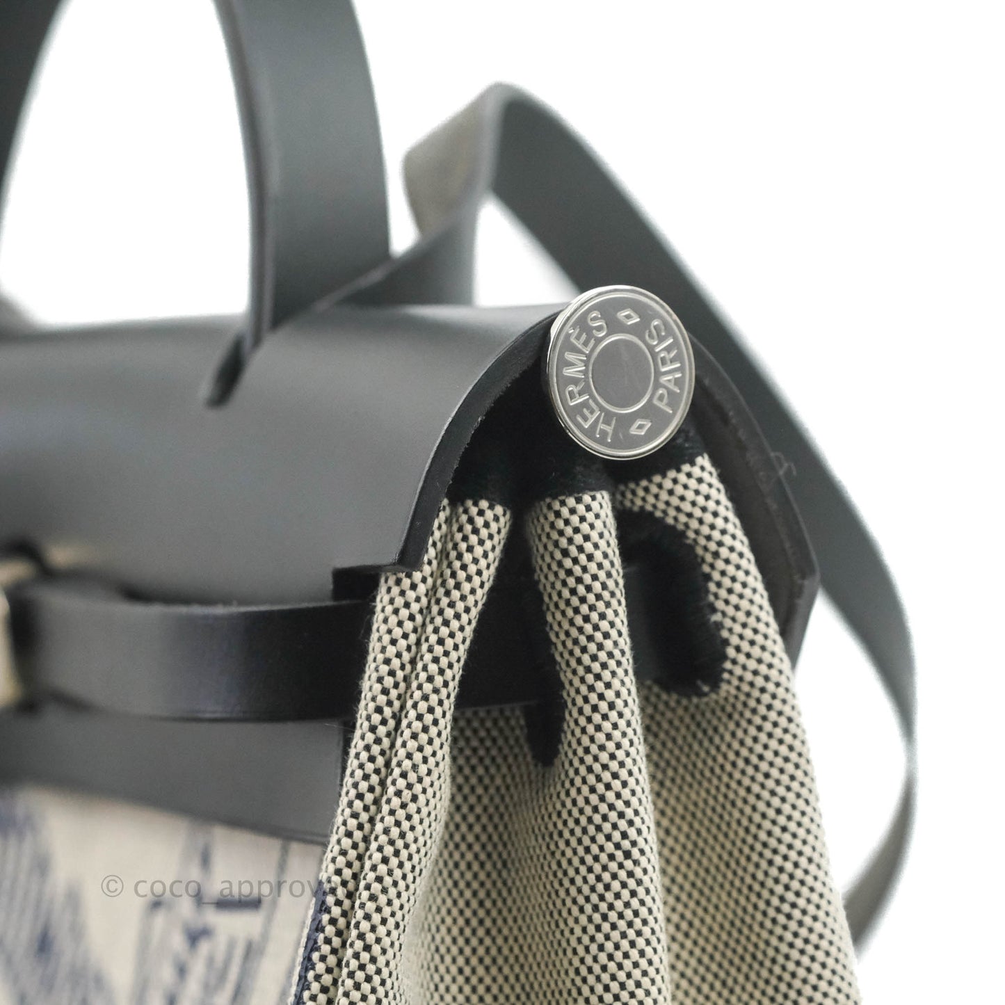 Hermès Herbag Zip 31 Black Pegasus Pop Canvas Palladium Hardware