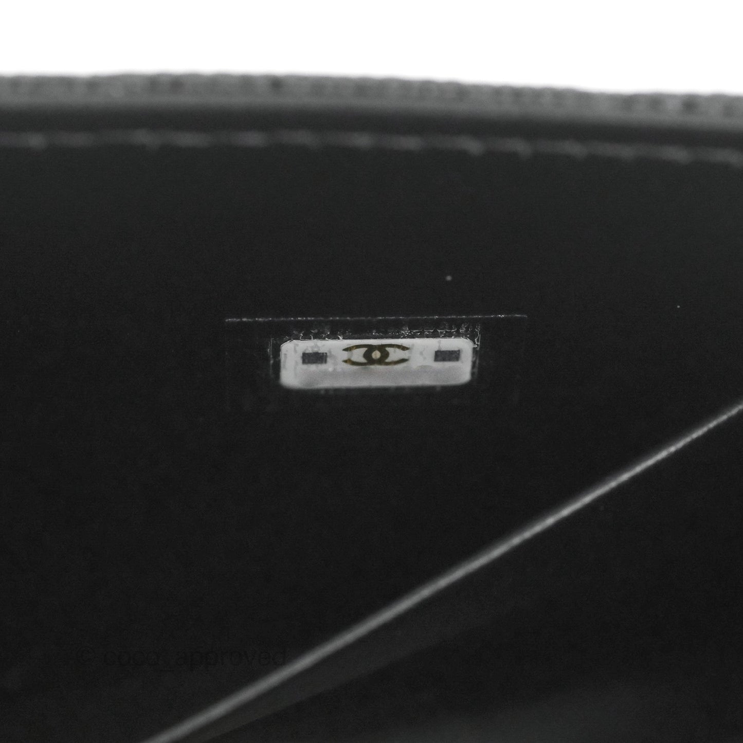 Chanel Top Handle Clutch with Chain Black Caviar Light Gold Hardware 23P