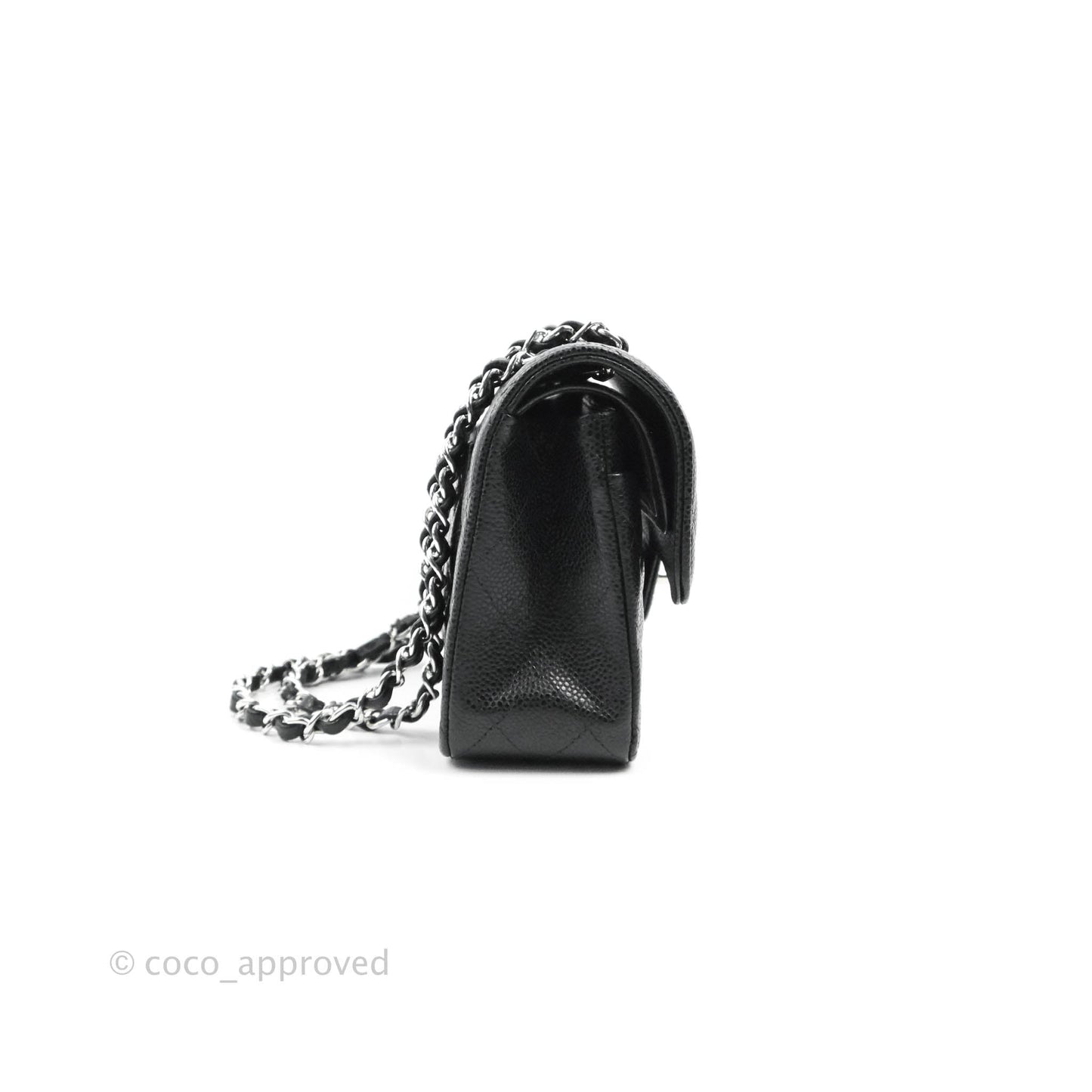 Chanel Small Classic Quilted Flap Black Caviar Silver Hardware