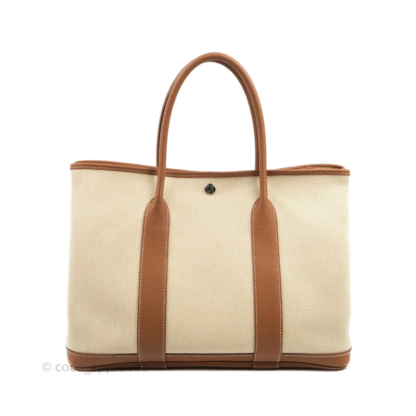 Hermès Garden Party 36 Ecru/Desert/Gold Canvas