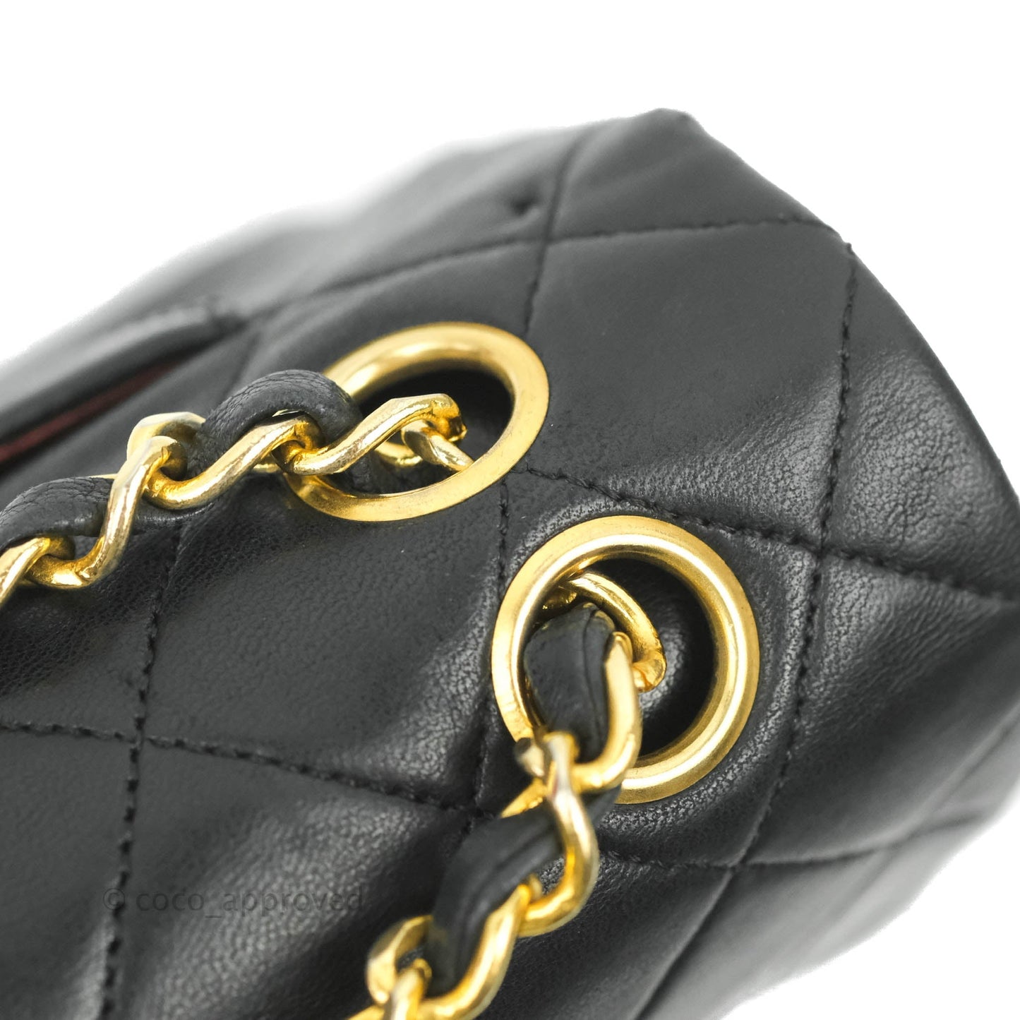 Chanel Vintage Classic Small S/M Flap Black Lambskin 24K Gold Hardware