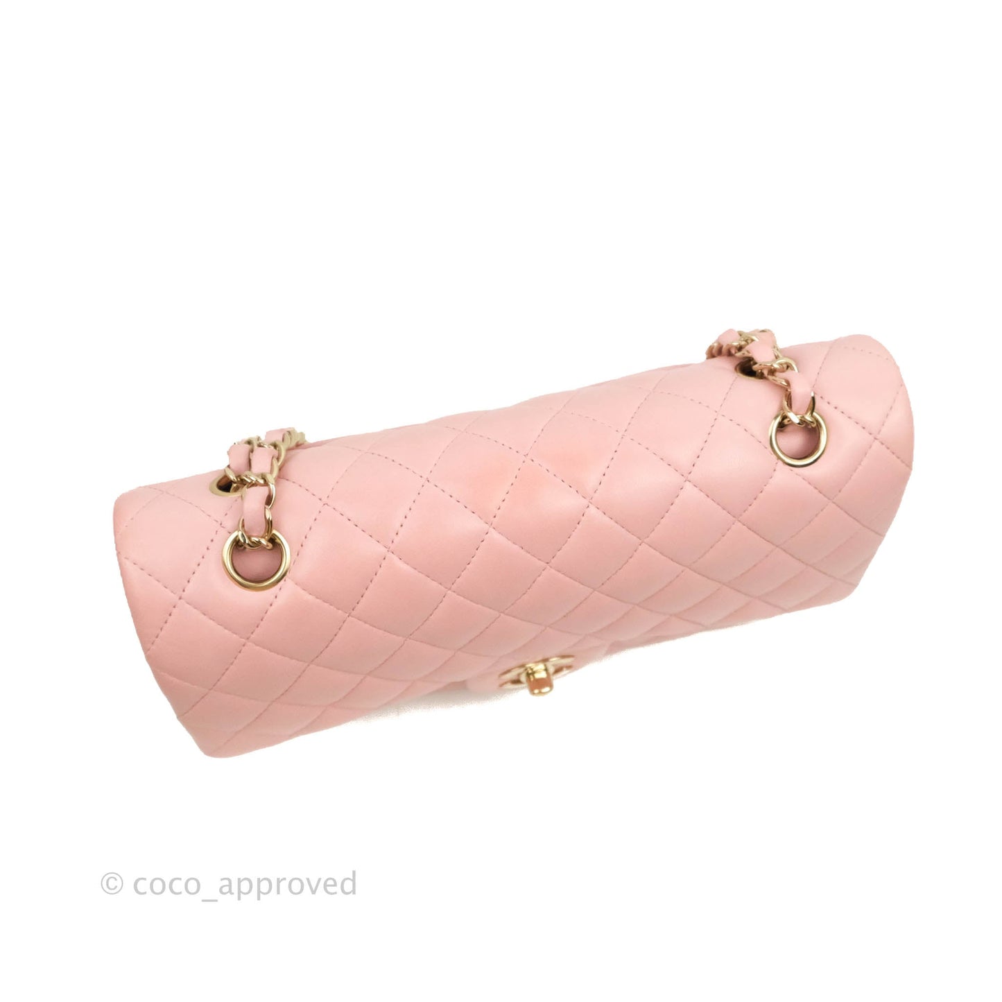 Chanel Classic M/L Medium Flap Quilted Pink Lambskin Gold Hardware