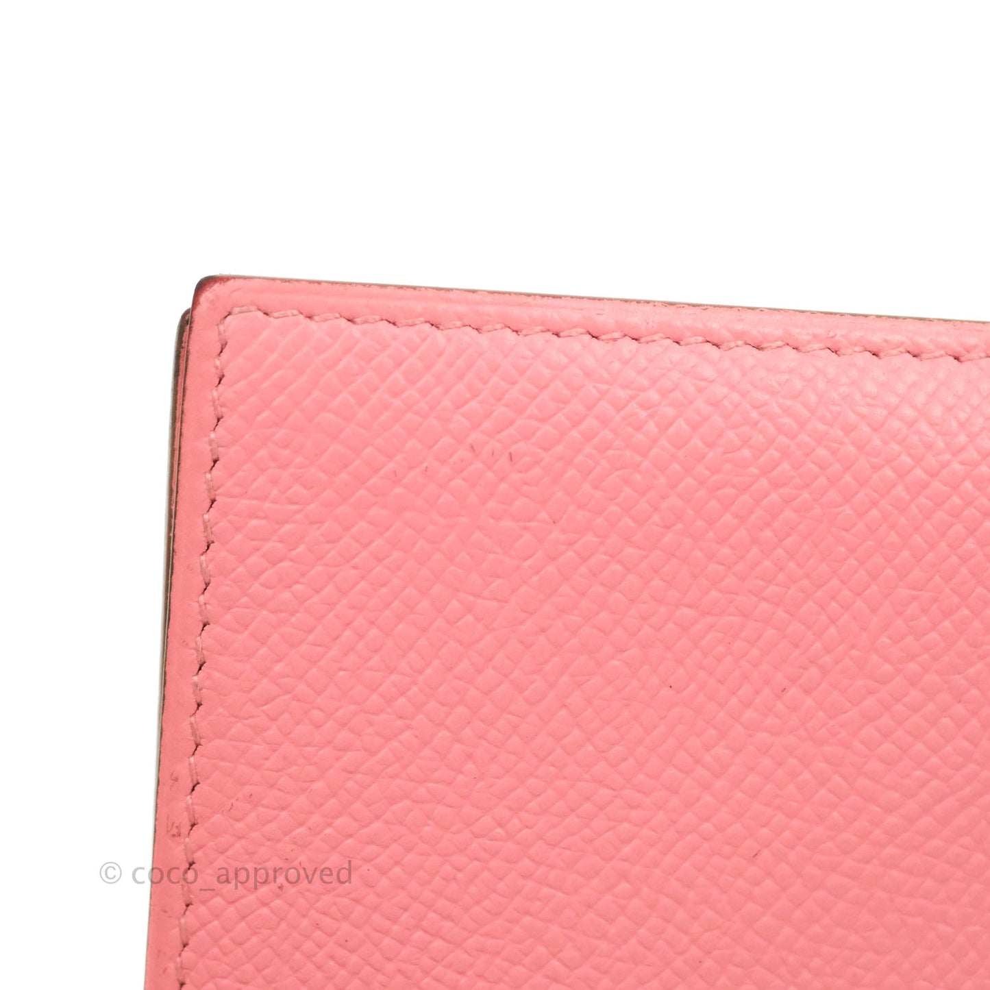 Hermès Bearn Wallet Epsom Pink Palladium Hardware