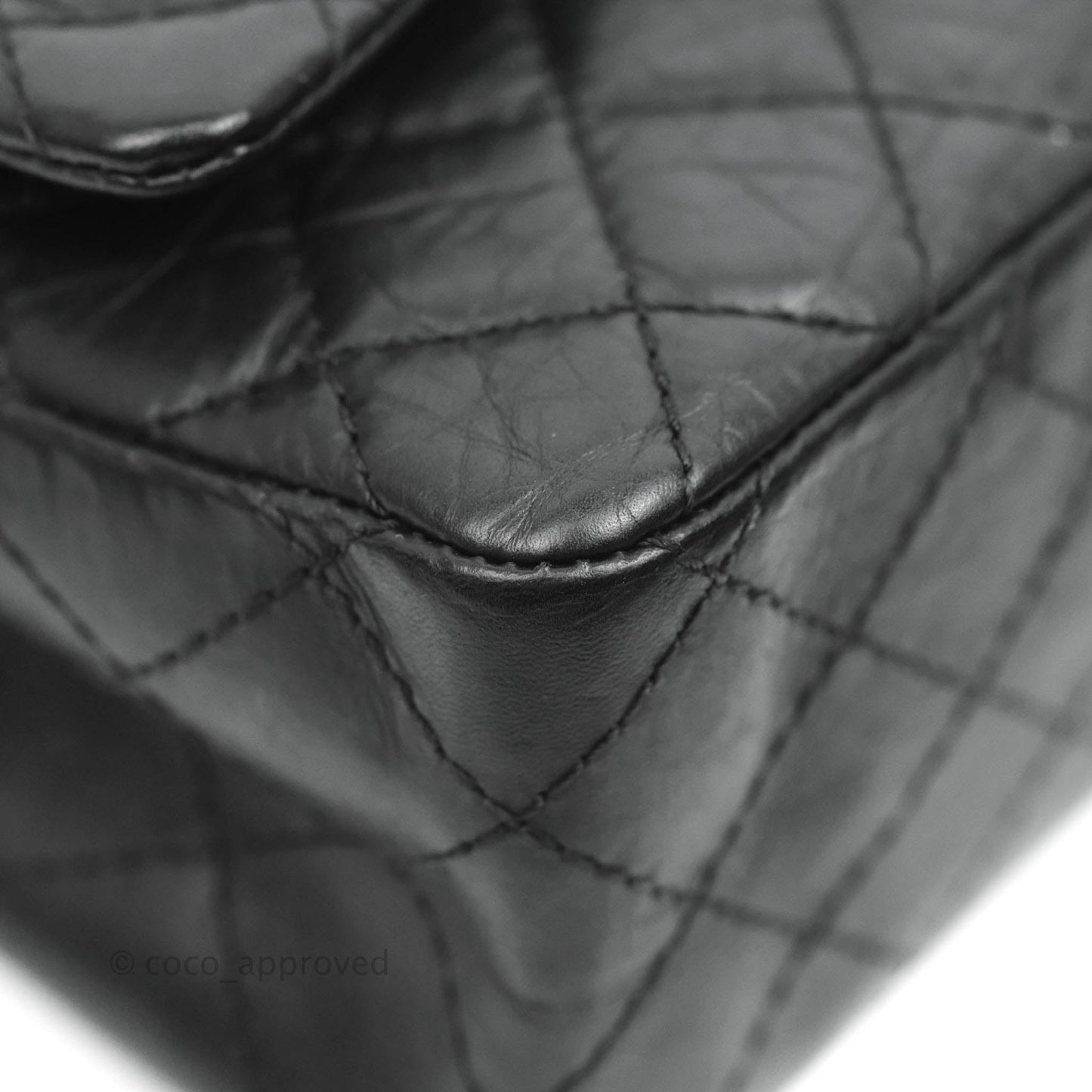 Chanel Reissue 225 Quilted Aged Calfskin Black Ruthenium Hardware