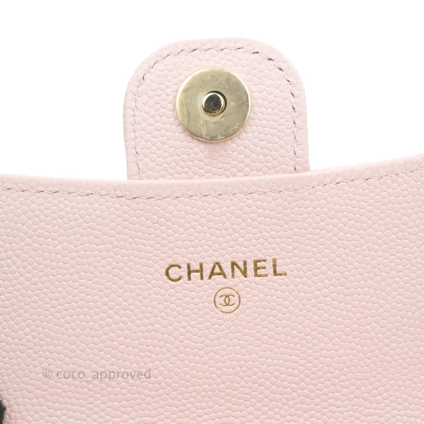 Chanel Mini Wallet With Chain Light Pink Caviar Gold Hardware