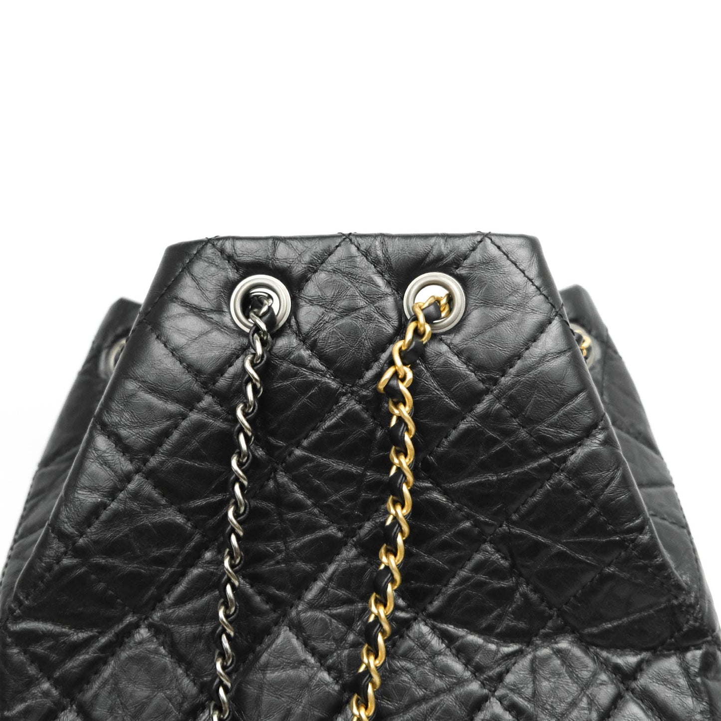 Chanel Small Gabrielle Backpack Black Aged Calfskin