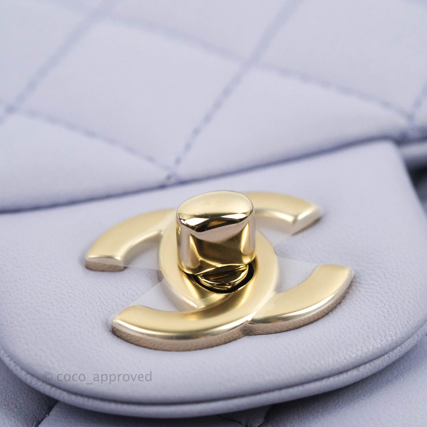 Chanel Top Handle Mini Rectangular Flap Bag Lilac Lambskin Gold Hardware